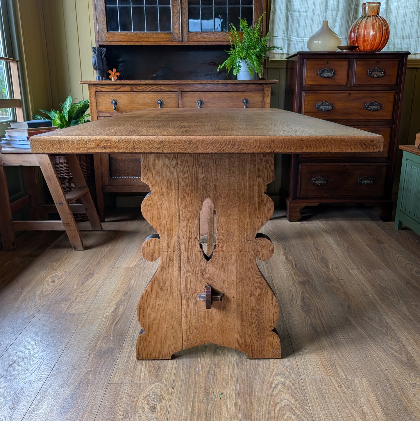 Antique Oak Refectory Table
