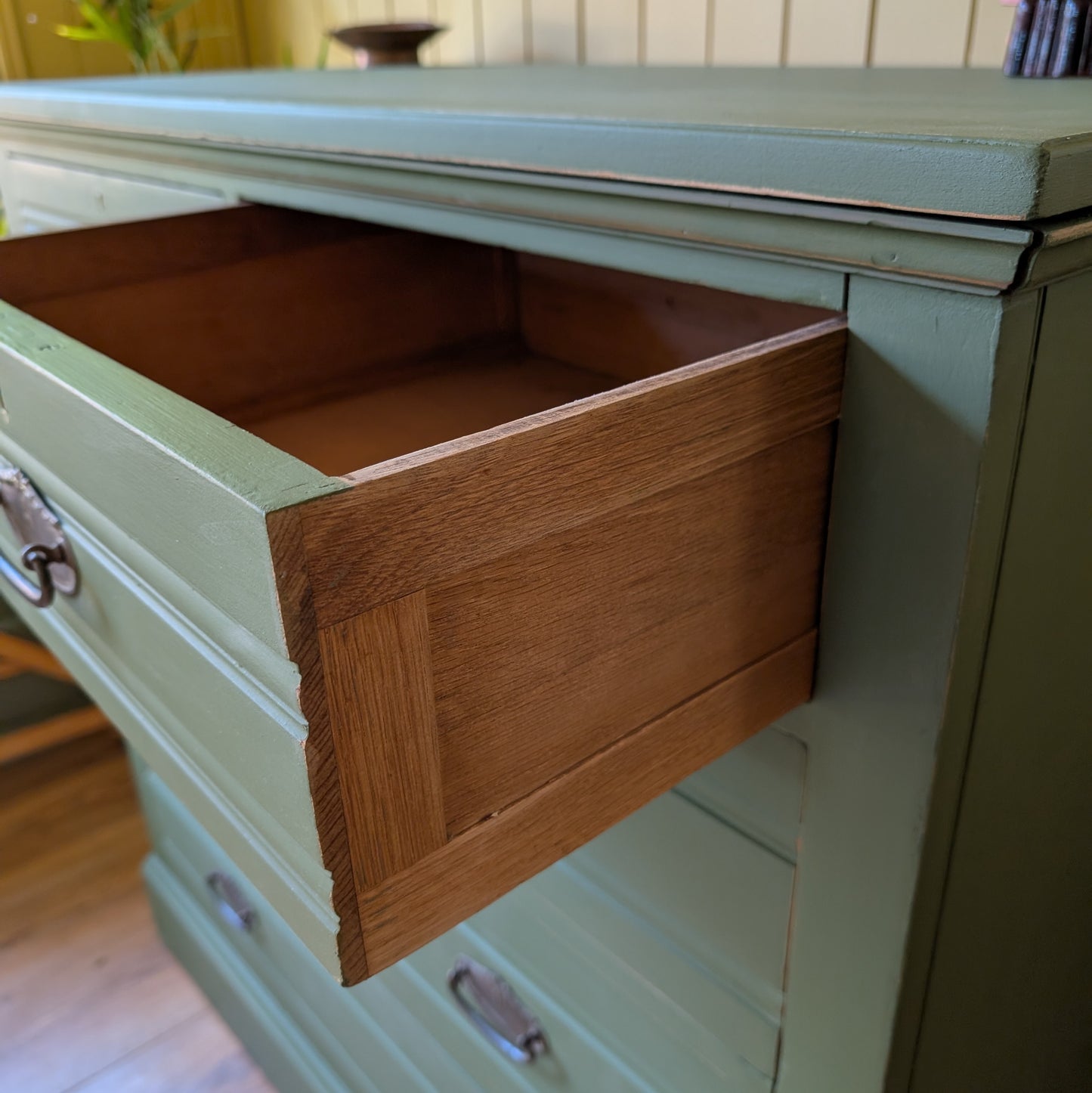 Large Painted Antique Chest of Drawers
