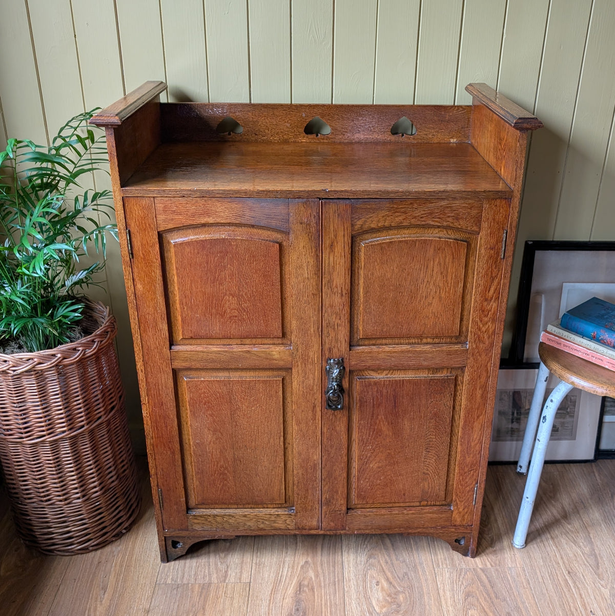 Arts and Crafts Oak Shoe Cupboard