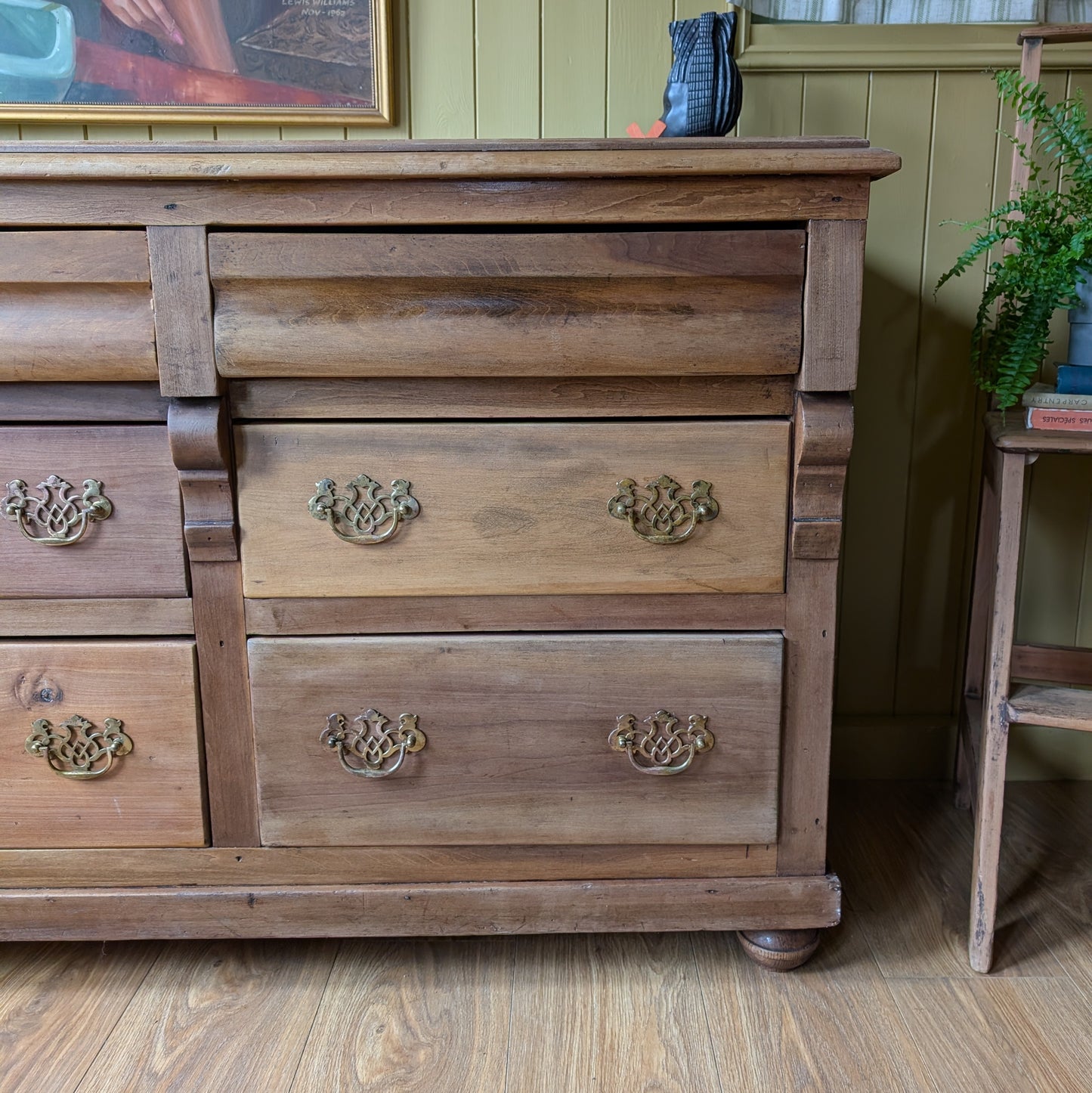 Rustic Antique Bank of Drawers