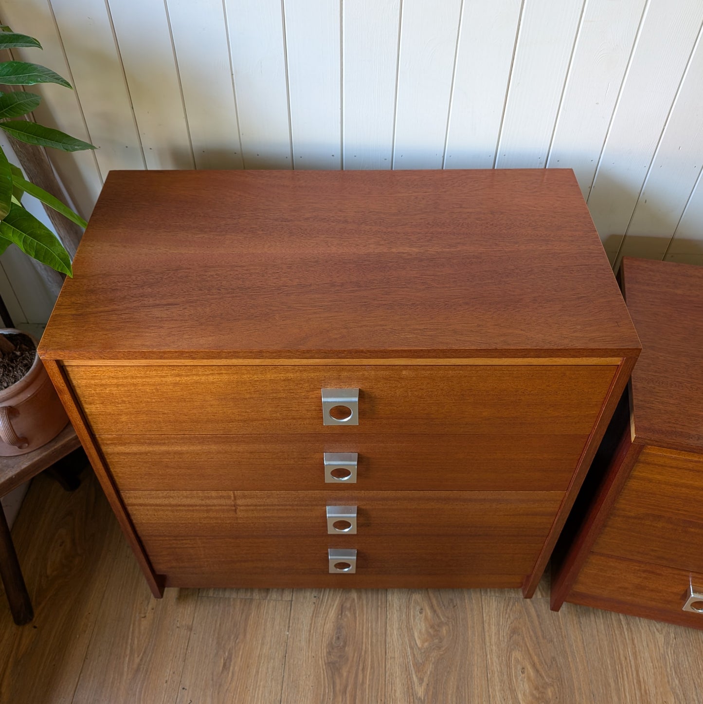 Small Mid Century Chest of Drawers and Bedside