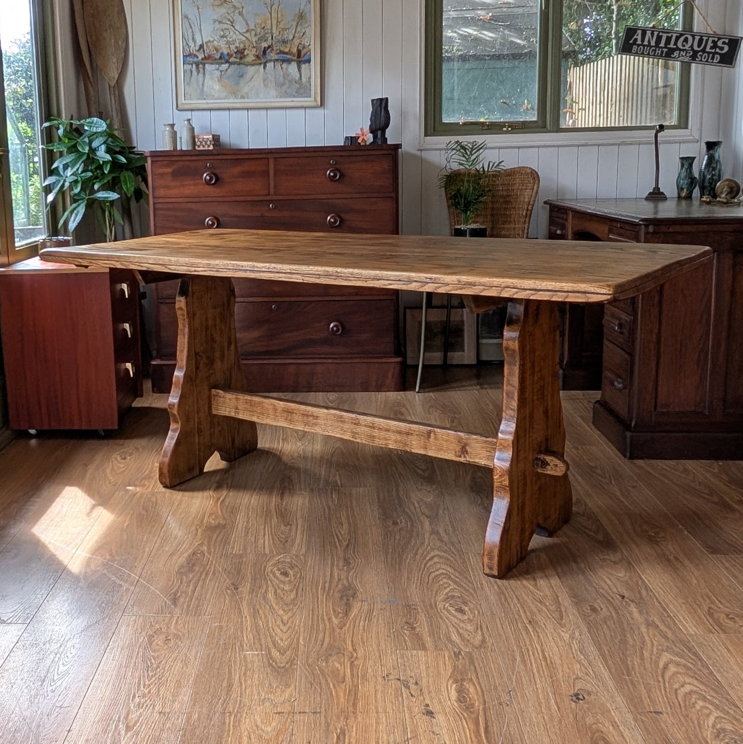 Rustic Oak Antique Dining Table
