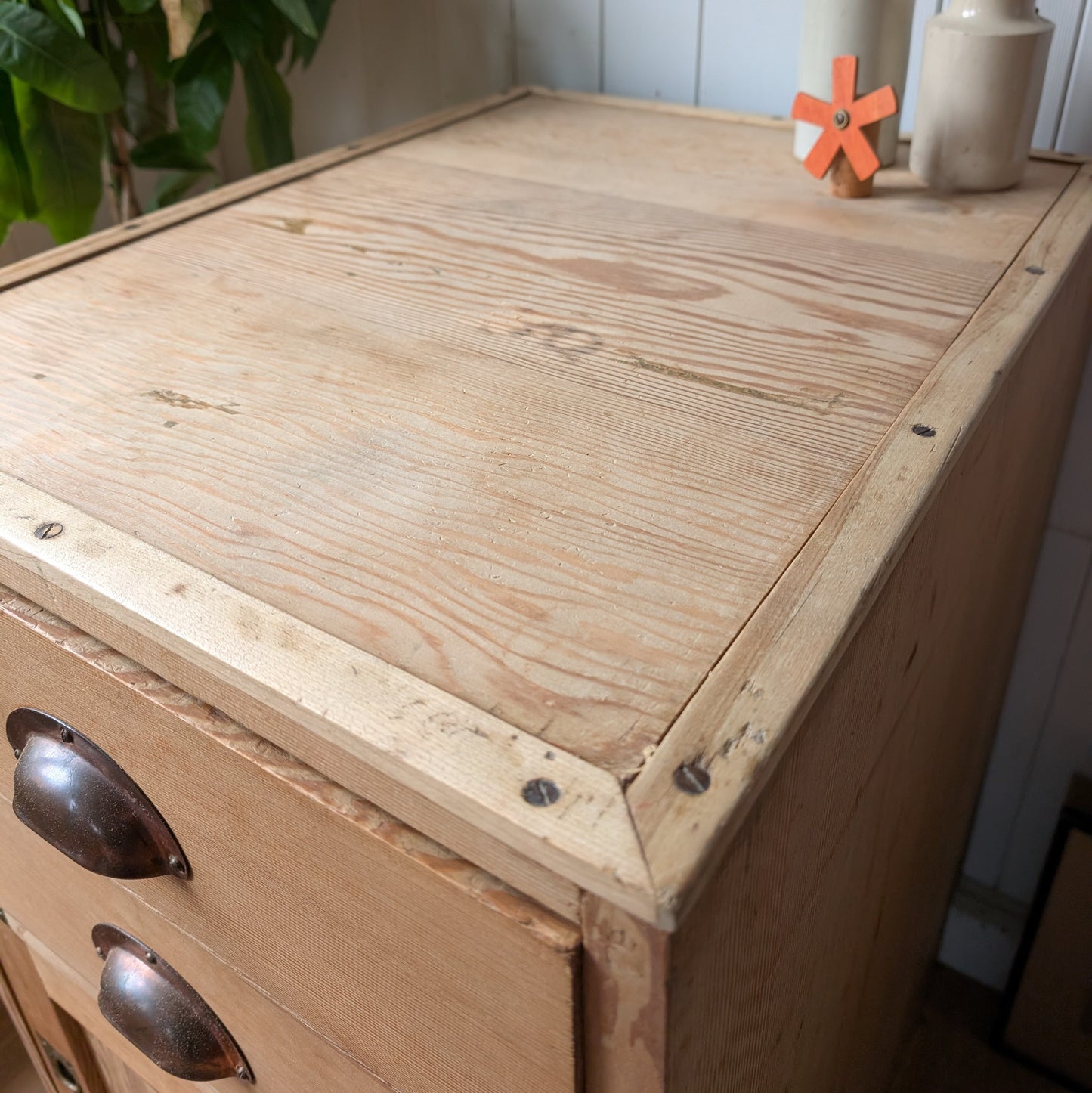 Small Antique Campaign Cupboard