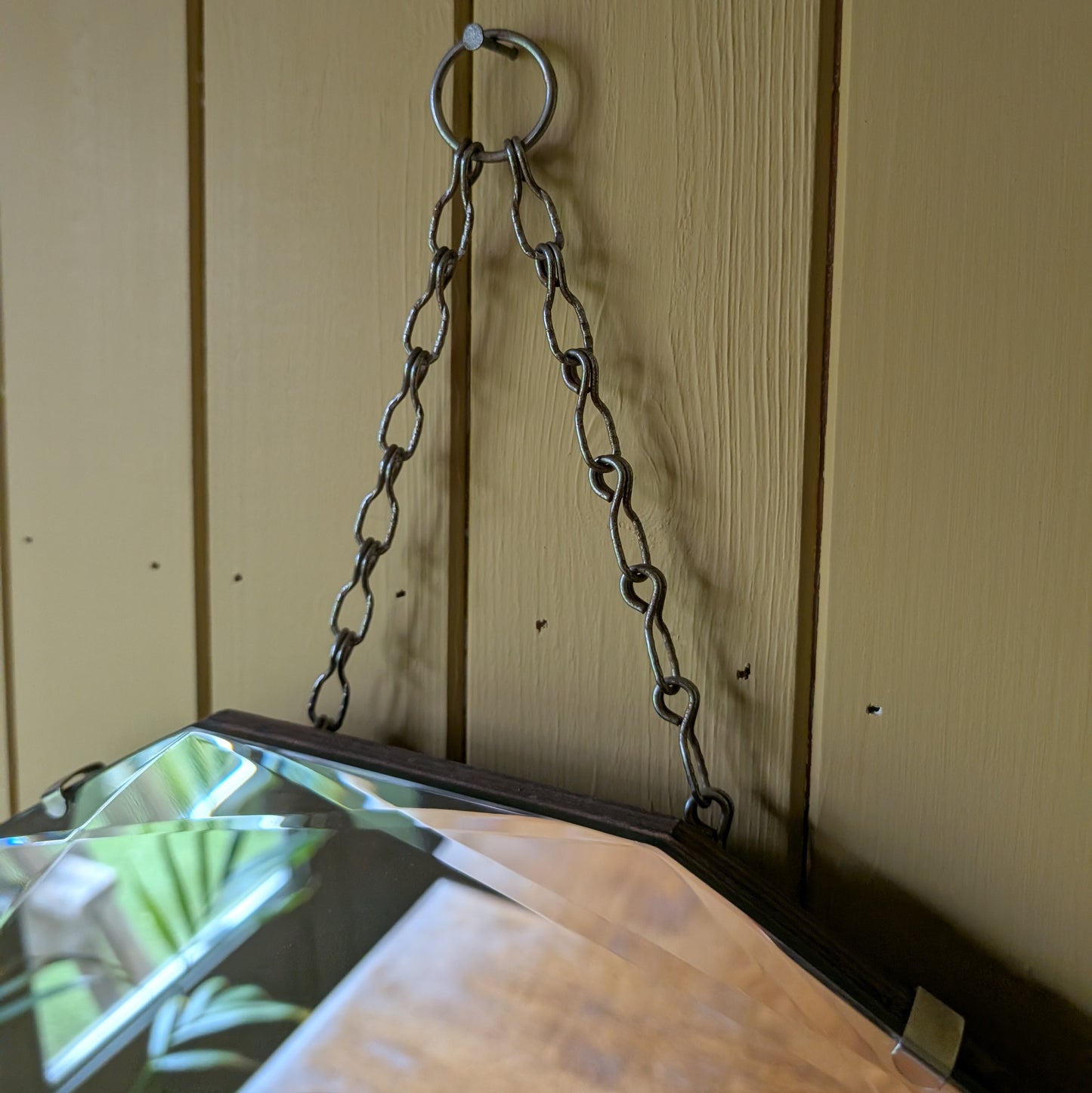 Antique Art Deco Mirror on Chain