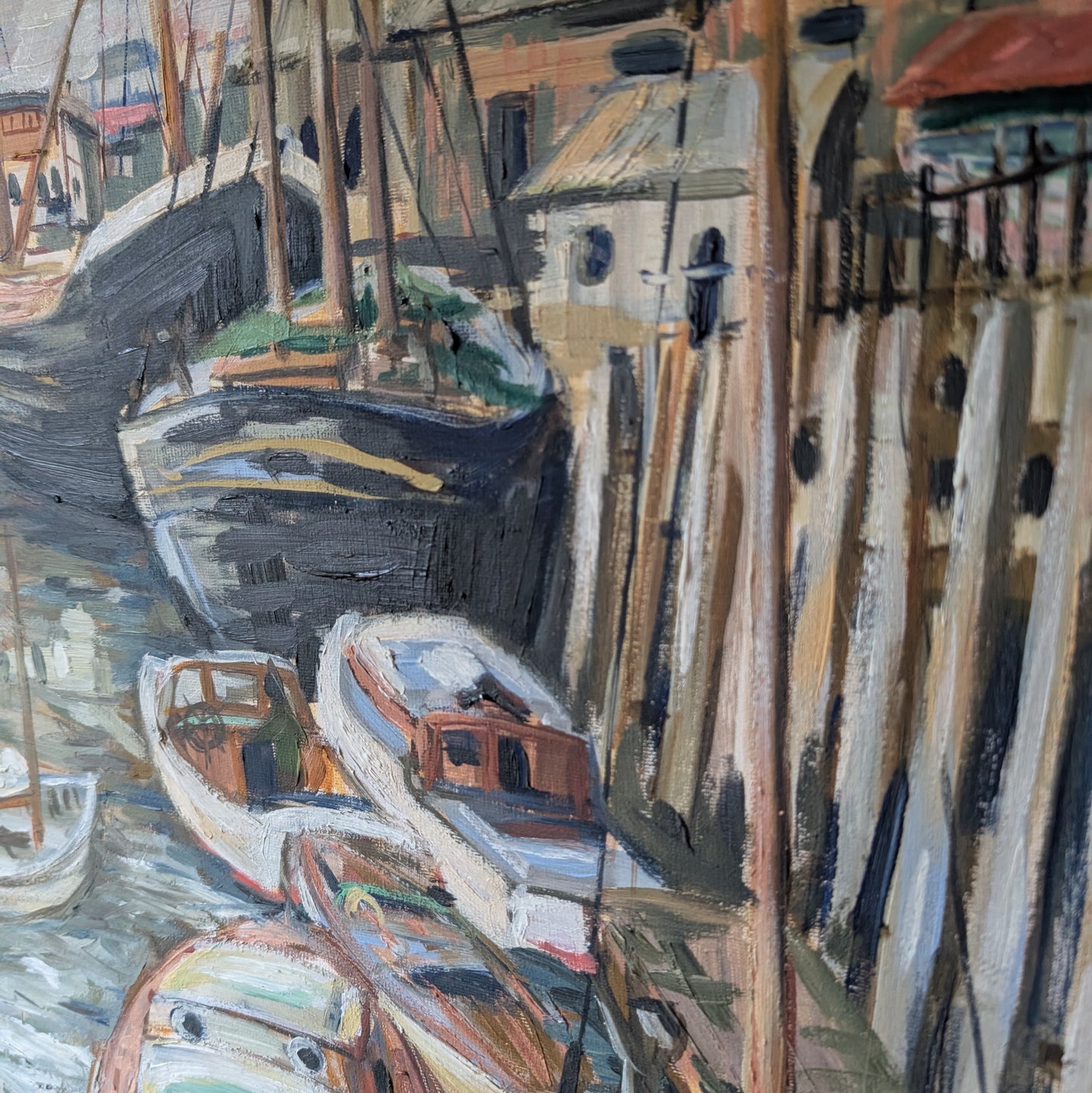 Mid Century Oil Painting "Low Tide"