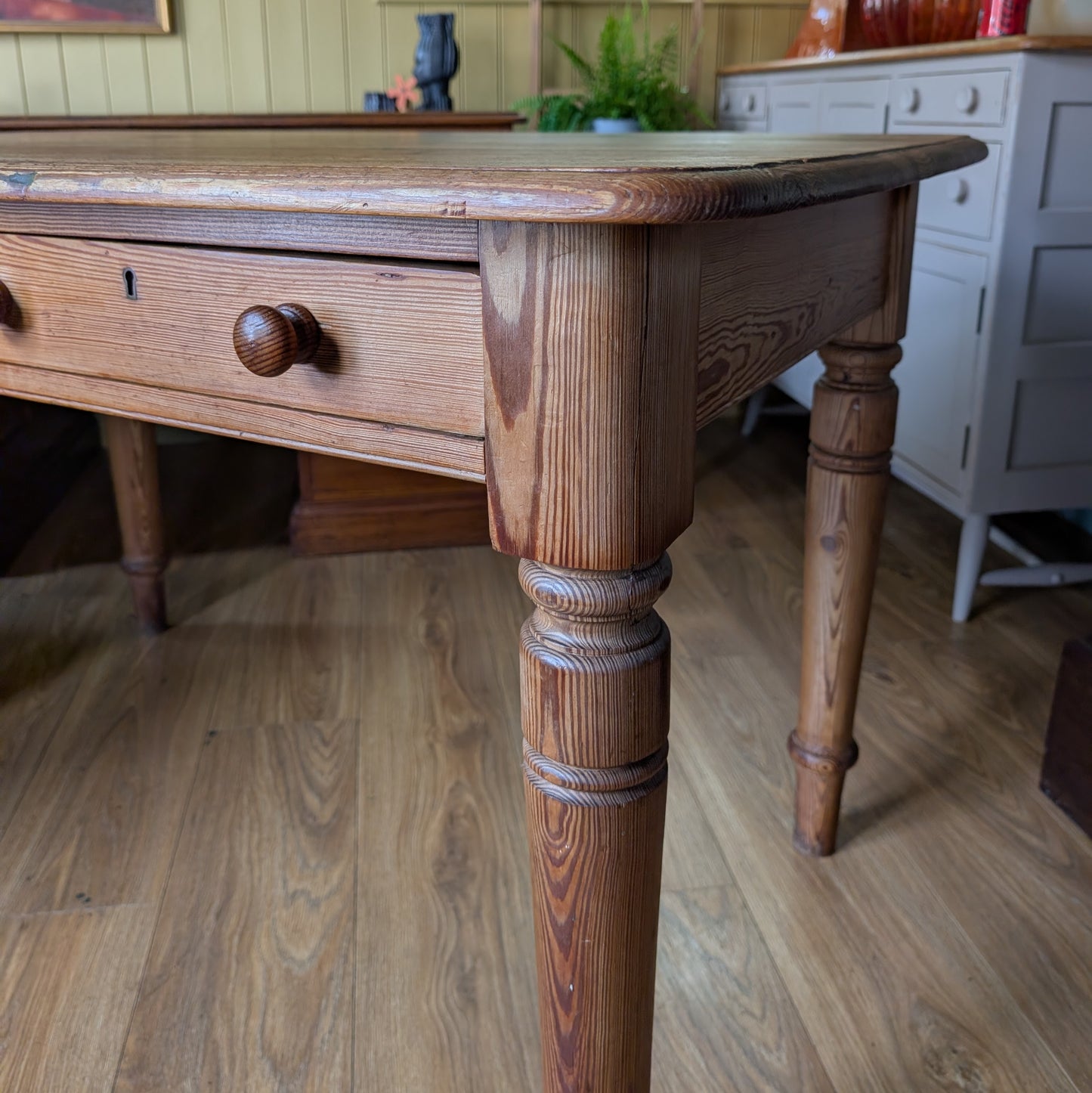 Victorian Pine Farmhouse Kitchen Table