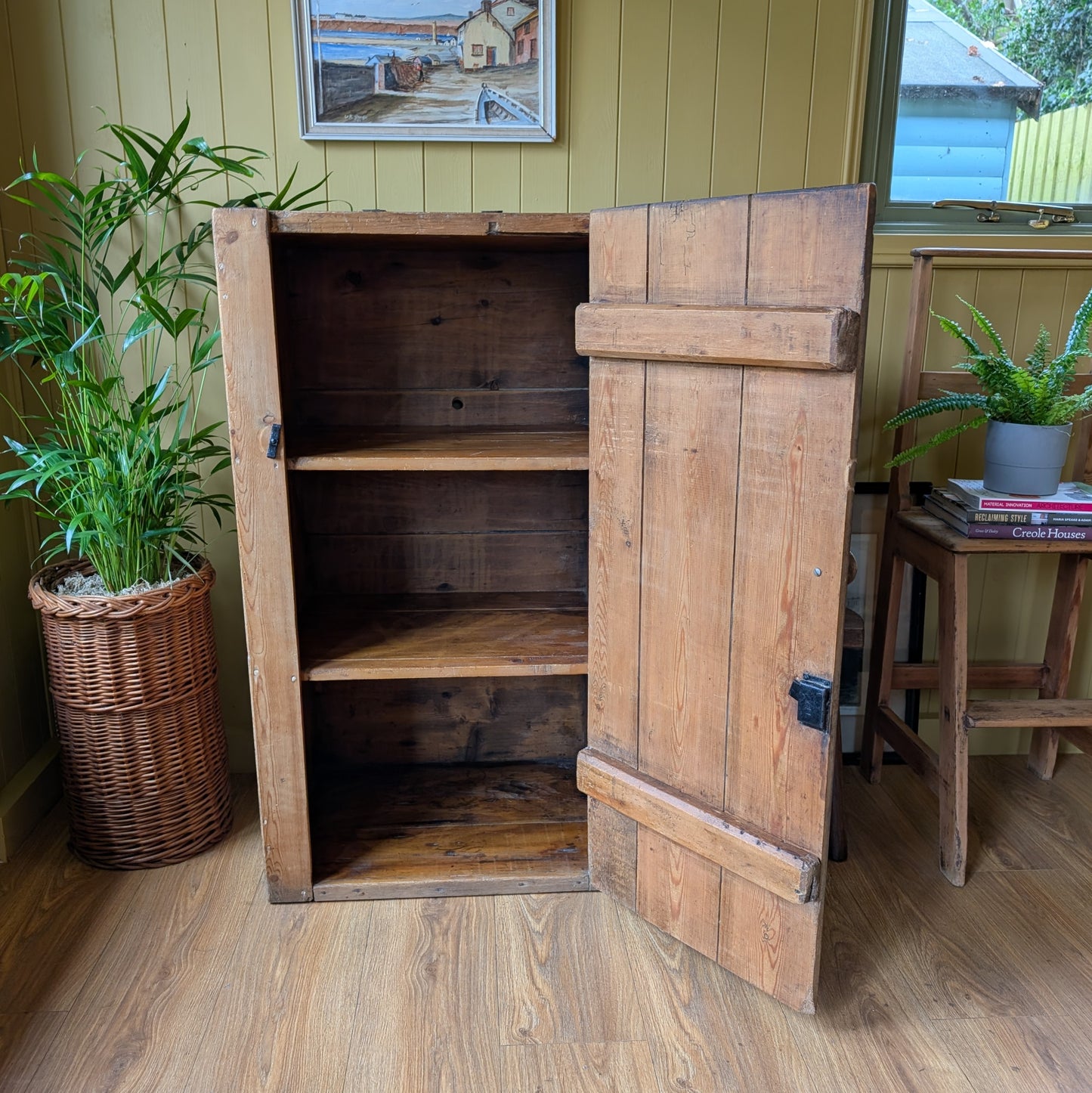 Rustic Victorian Pine Cupboard
