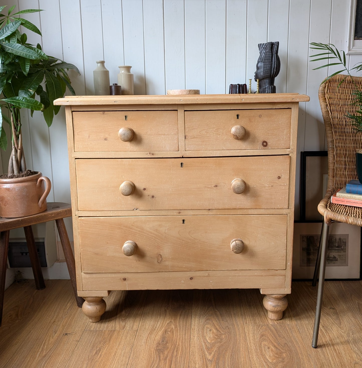 Small Victorian Pine Chest of Drawers