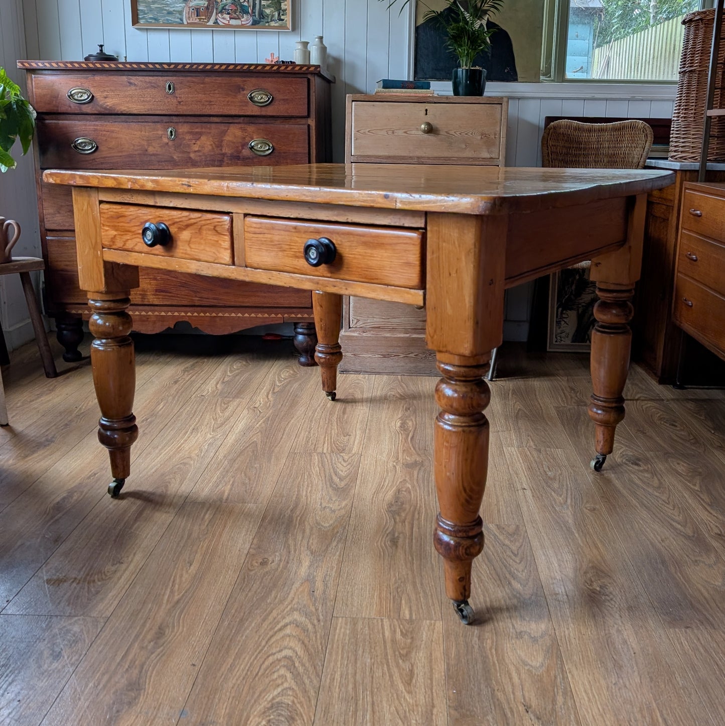 Victorian Pine Farmhouse Table