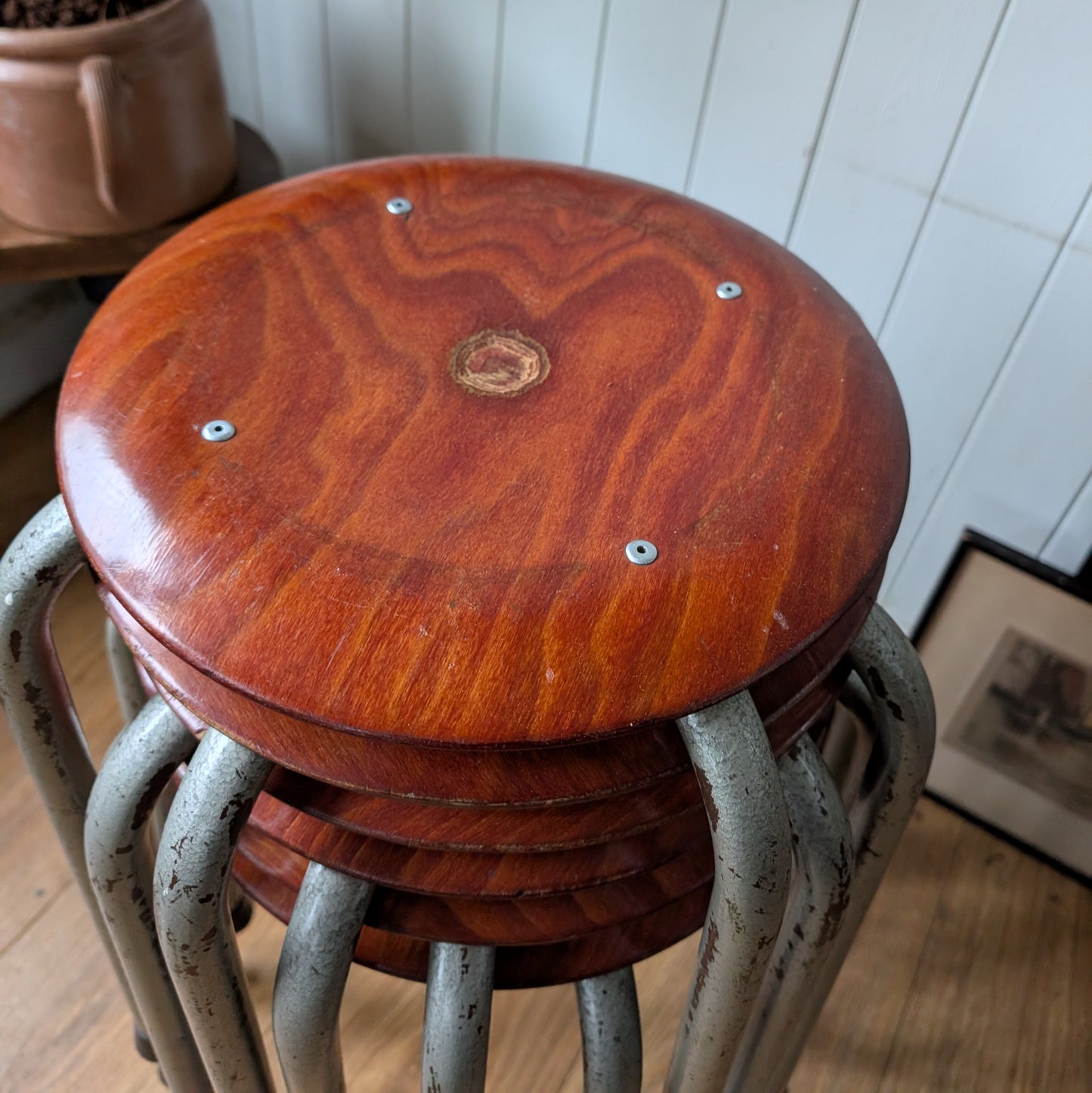Vintage Danish Stacking Stool