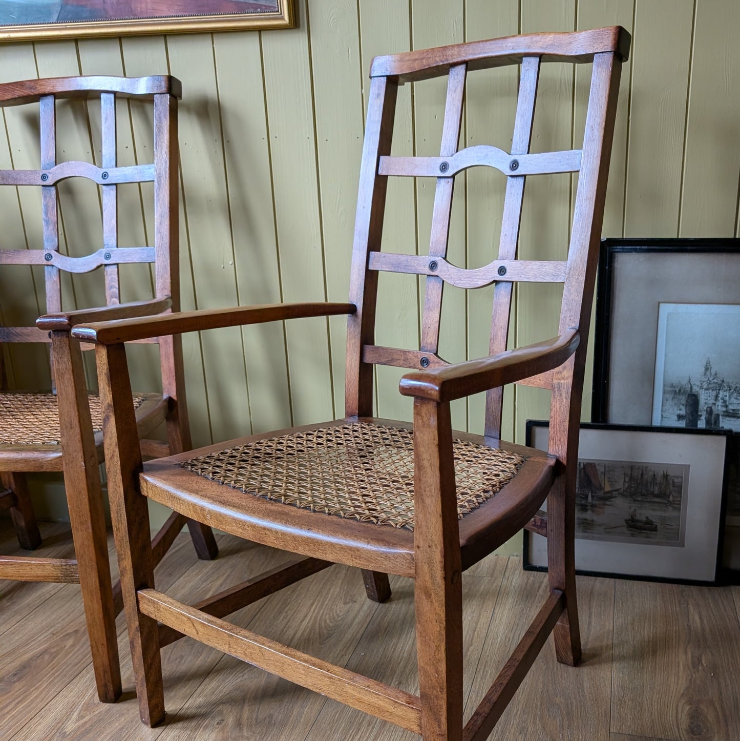 Pair of Arts and Crafts Fireside Chairs