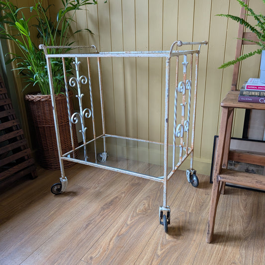 Vintage Wrought Iron Drinks Trolley