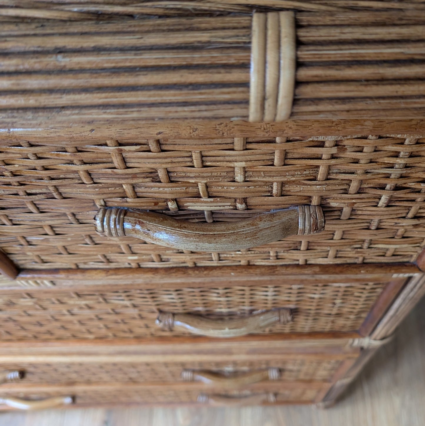 Vintage Wicker Chest of Drawers