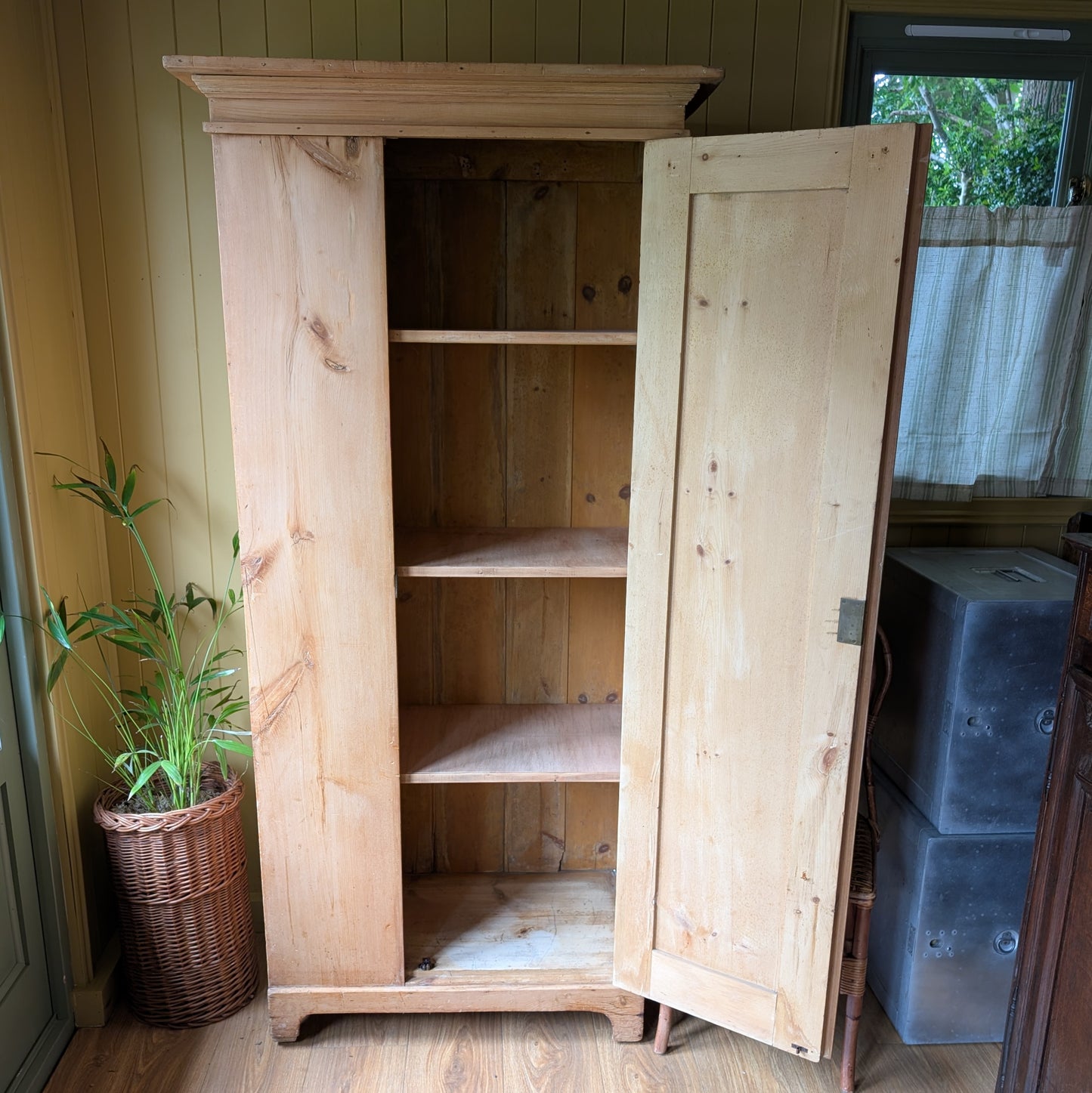 Antique Pine Cupboard with Shelves