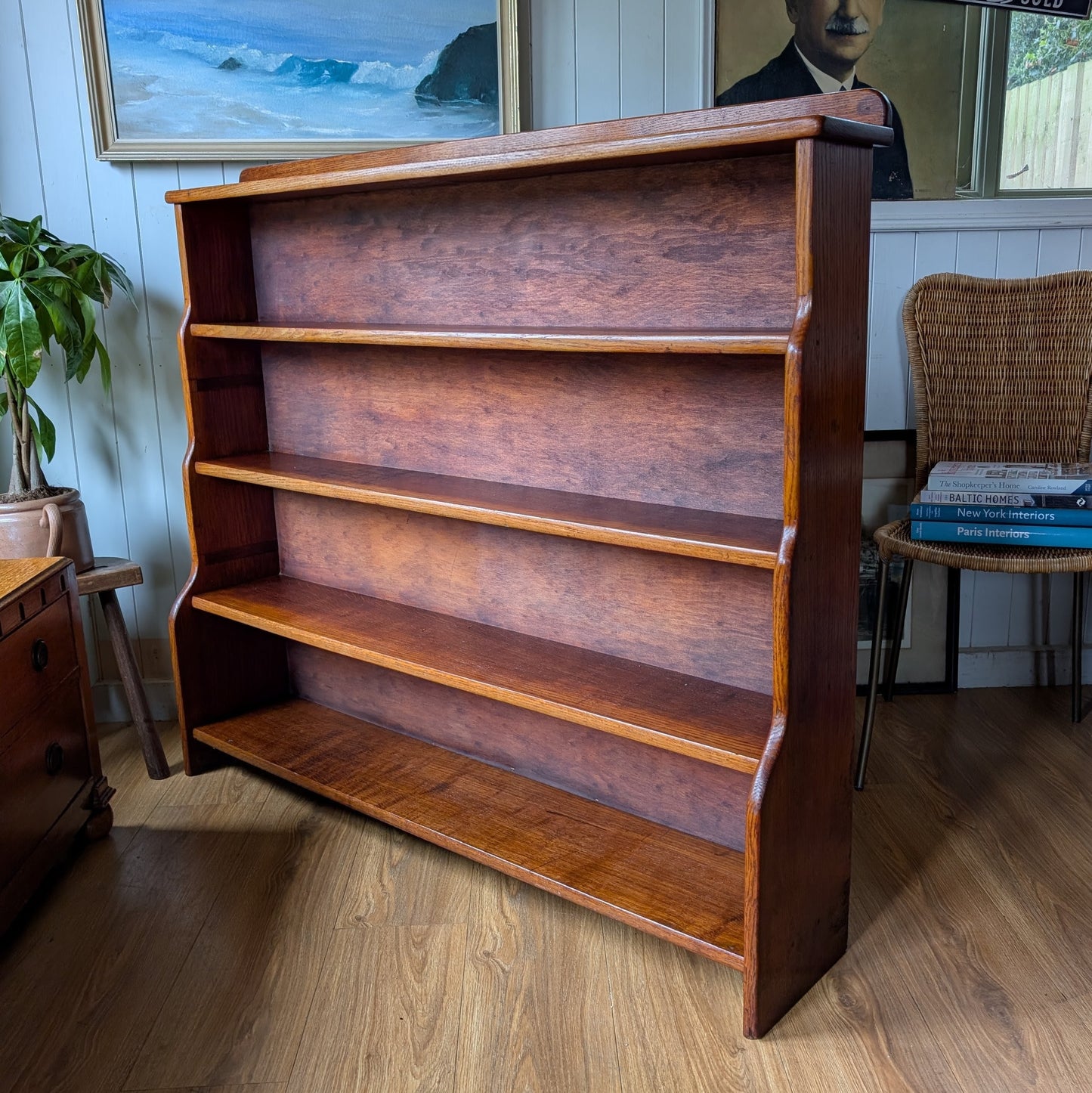 Large Antique Oak Bookcase