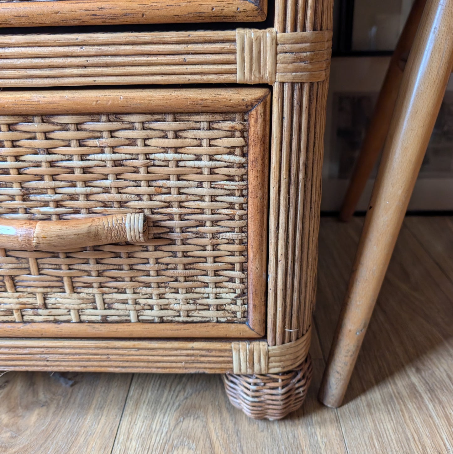 Vintage Wicker Chest of drawers