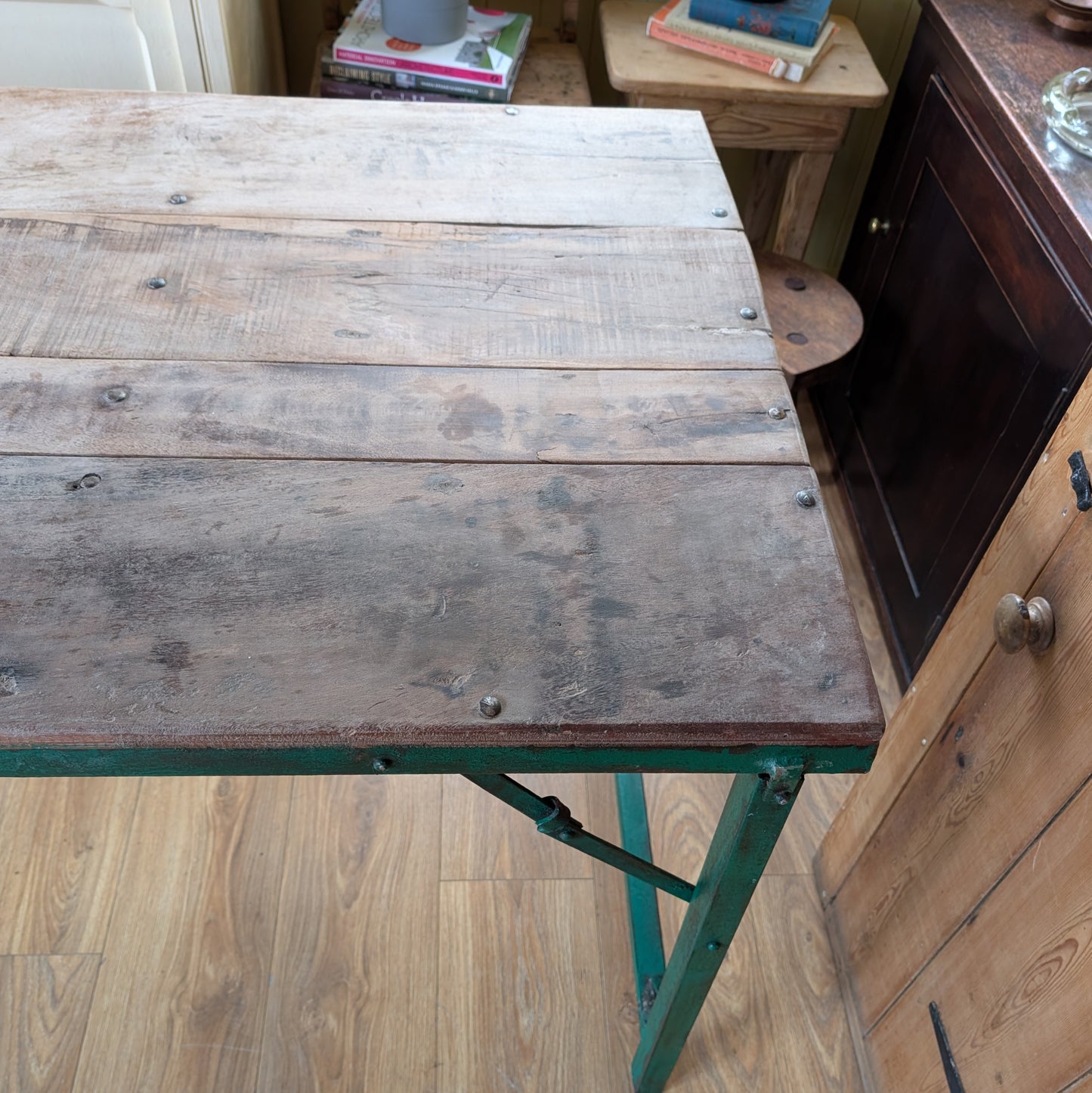 Reclaimed Industrial Style Trestle Table