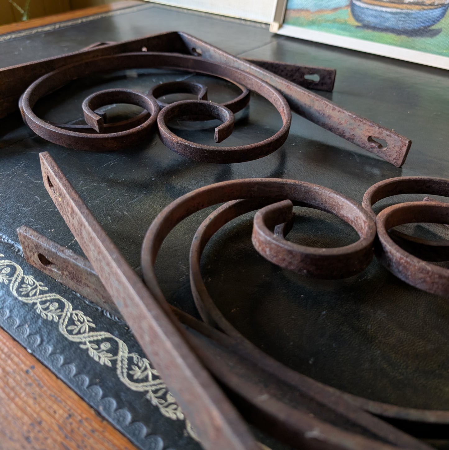 Antique Wrought Iron Brackets