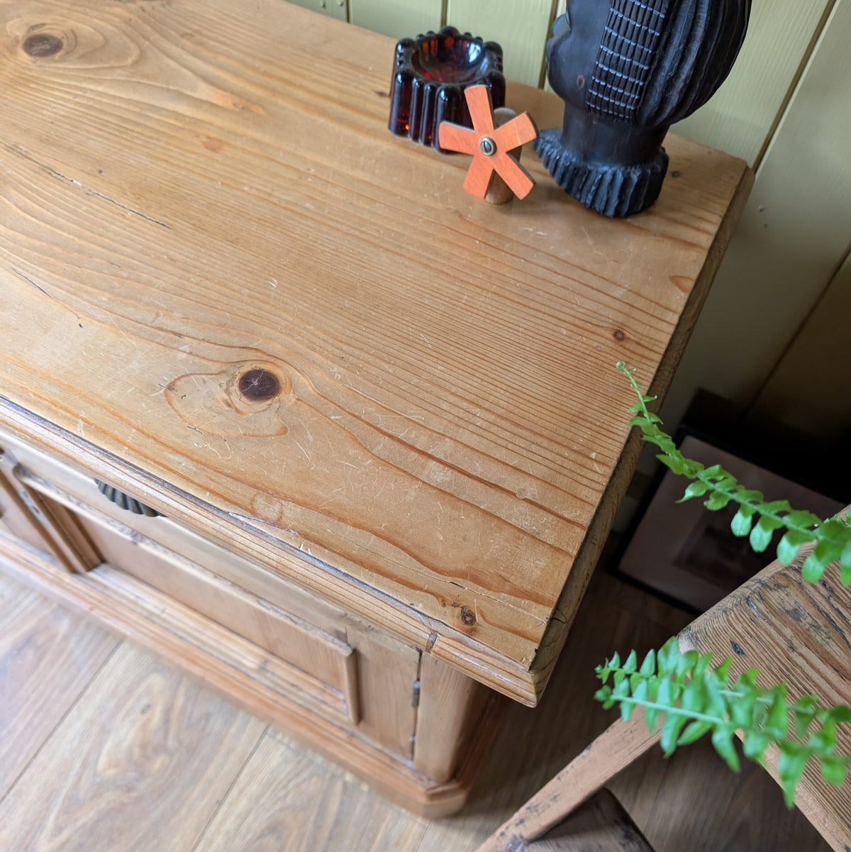 Low Victorian Pine Cupboard