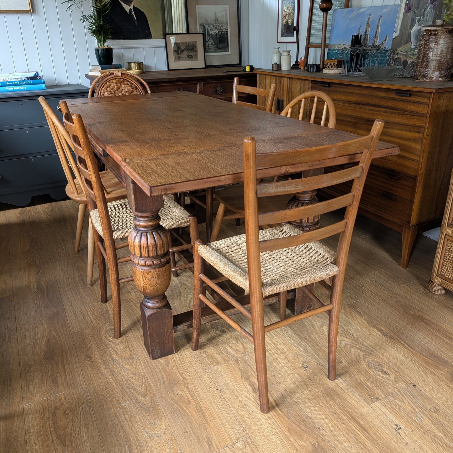 Vintage Oak Draw Leaf Table