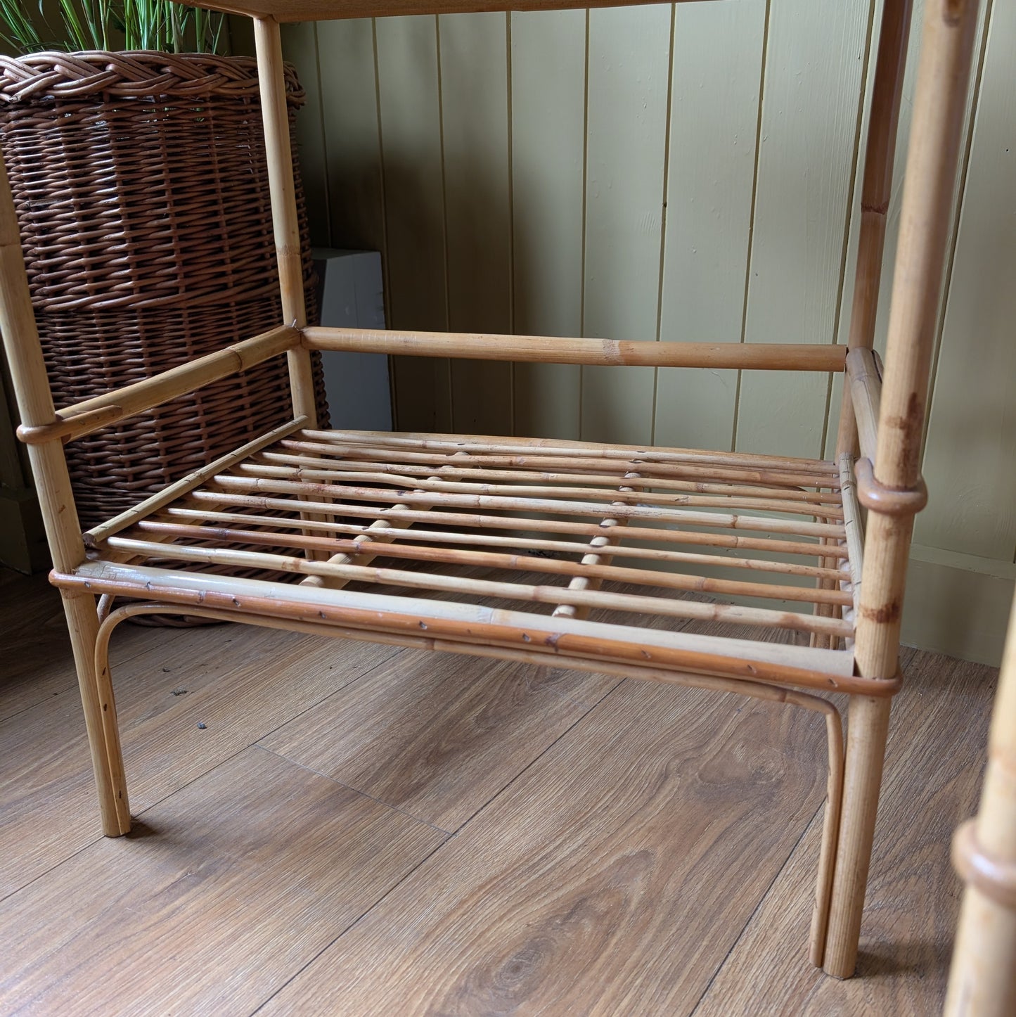 Pair of Mid Century Bamboo Side Tables