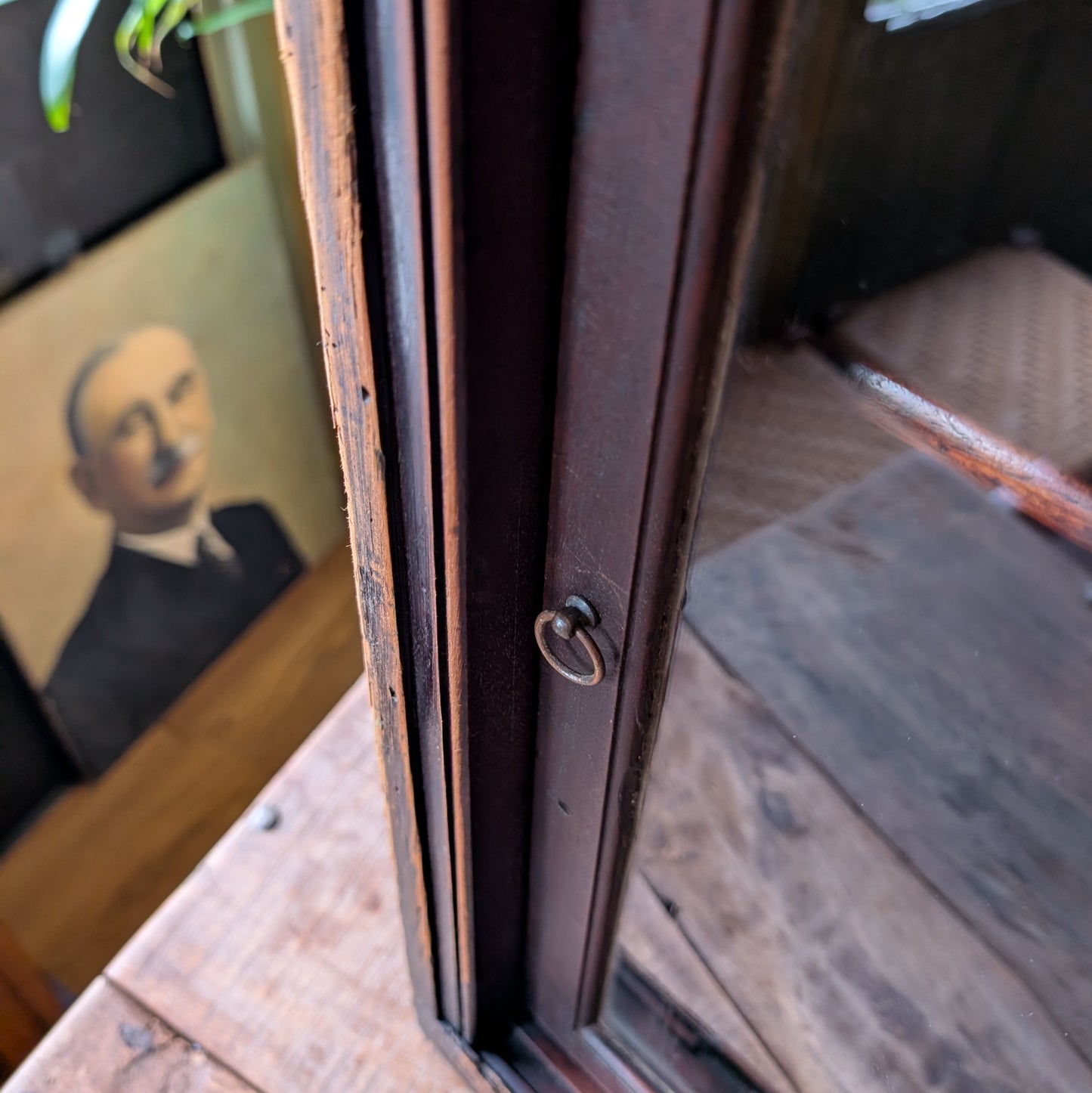 Rustic Victorian Glazed Wall Cabinet
