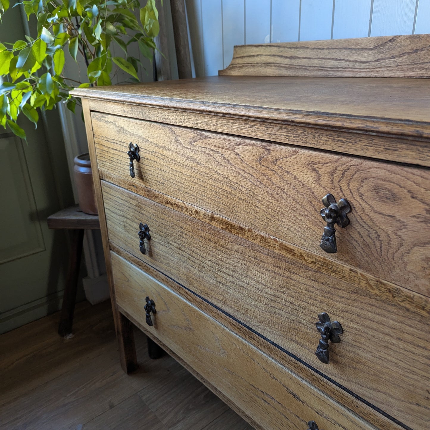 Pair of Vintage Oak Chest of Drawers