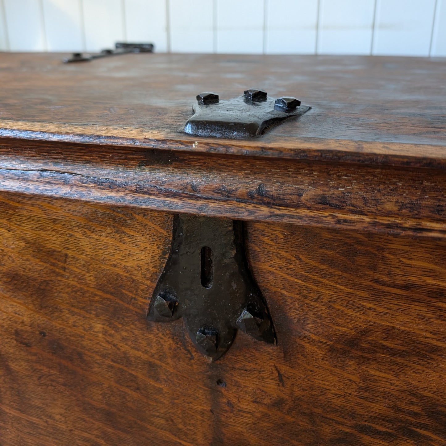 Rustic Antique Oak Chest