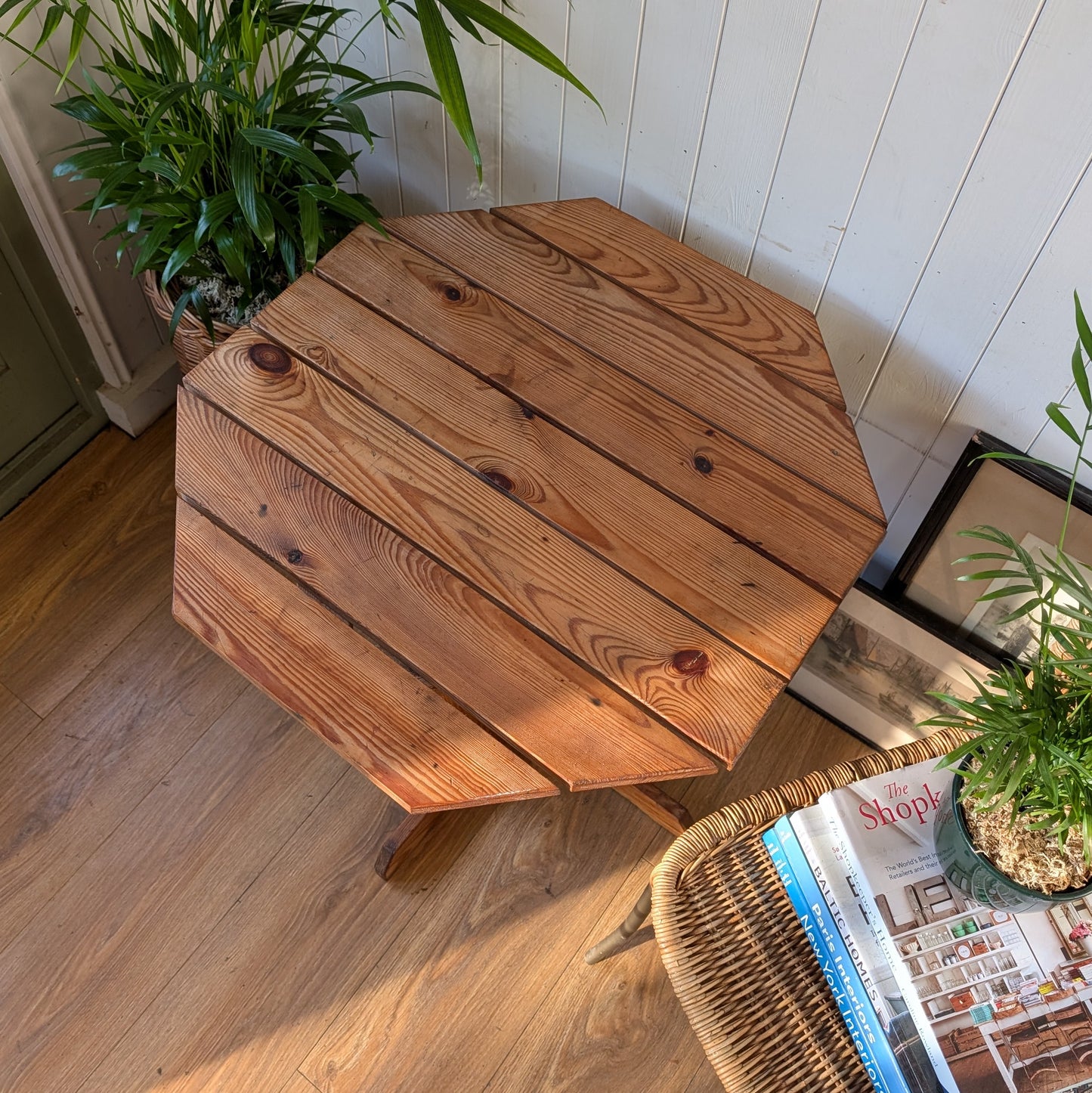 Mid Century Pine Side Table