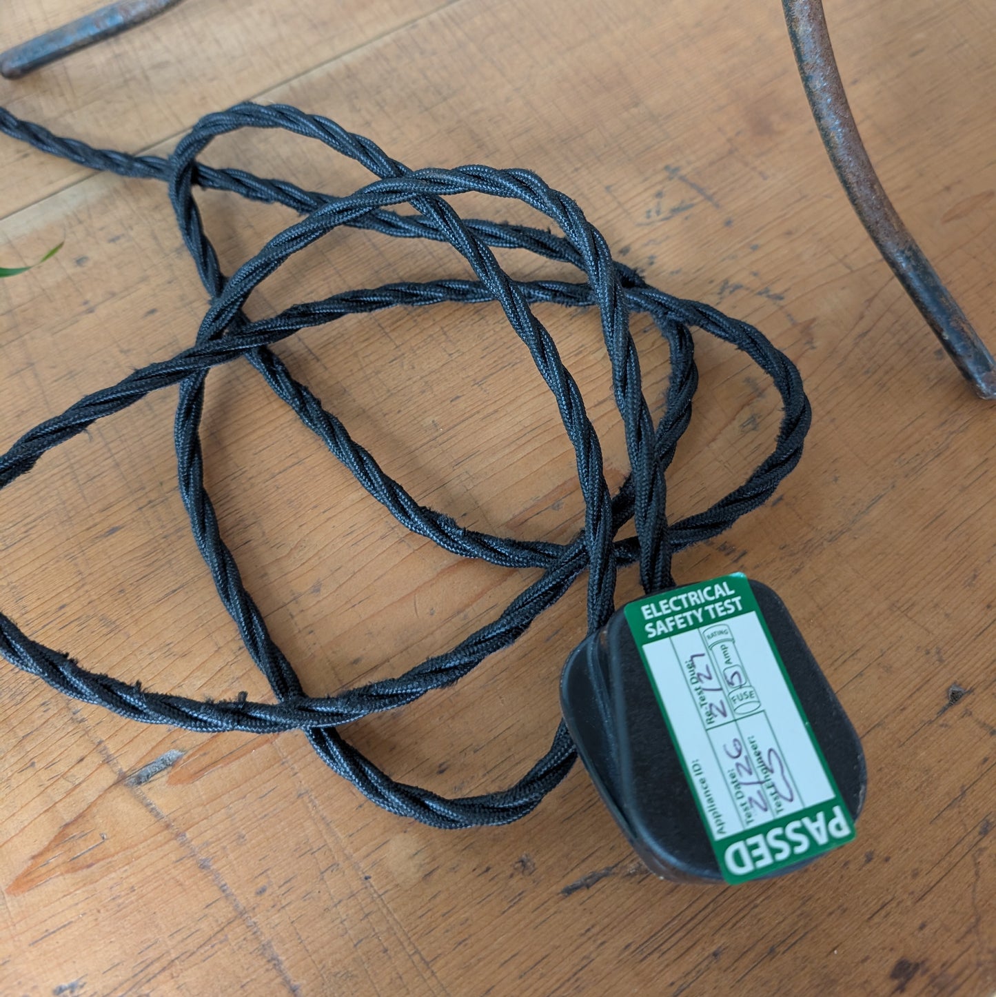 Pair of Large Antique Wrought Iron Lamps