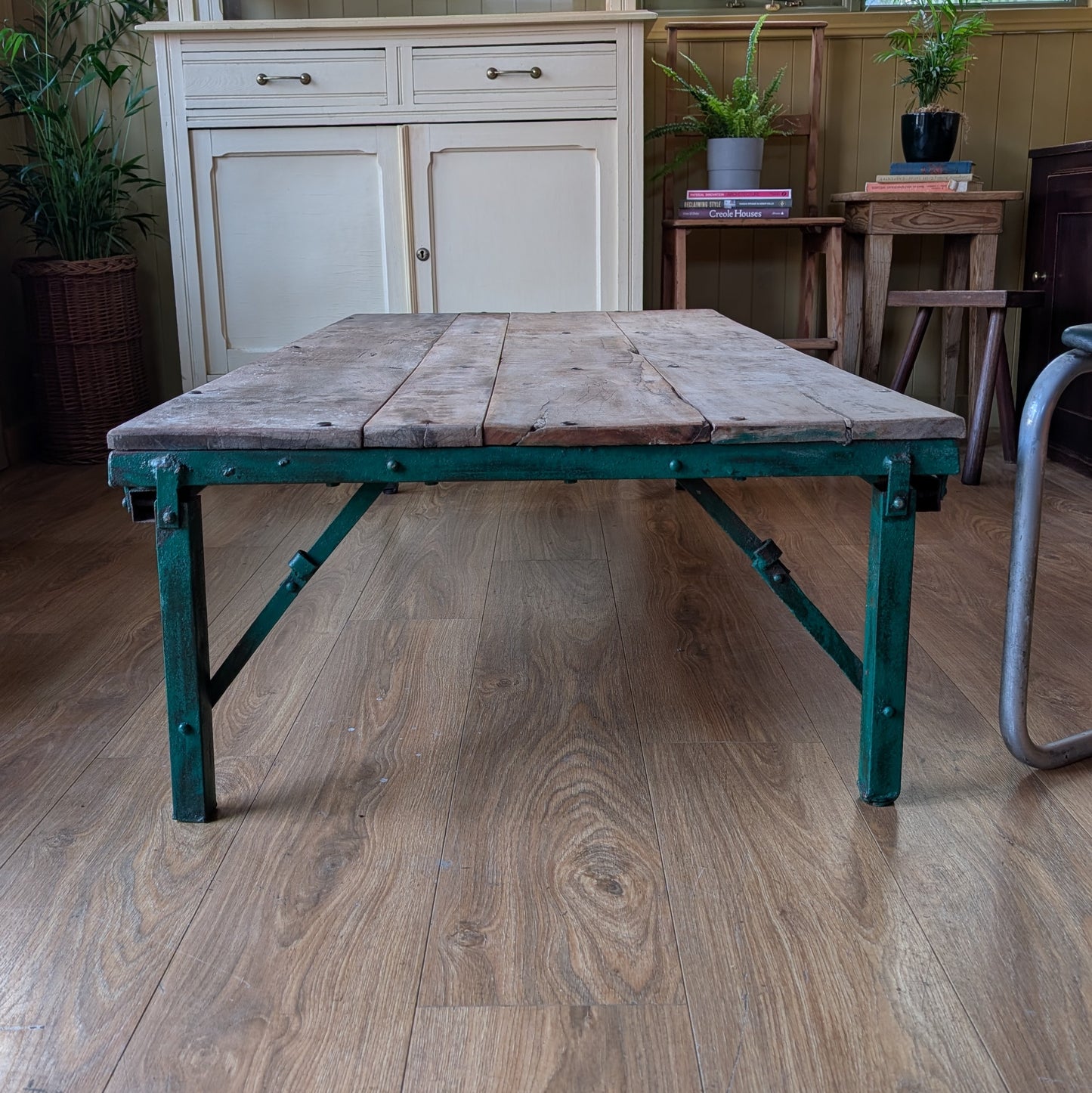 Reclaimed Industrial Style Trestle Table