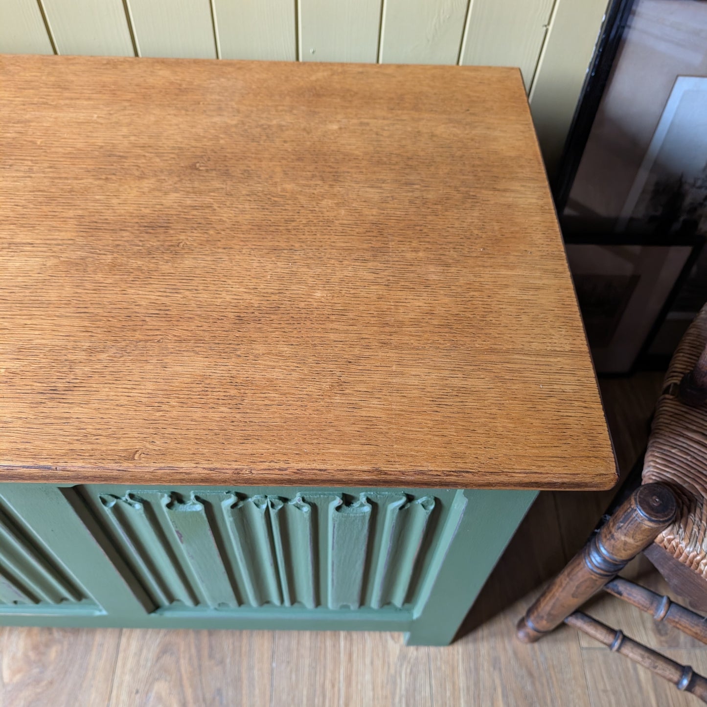 Large Painted Vintage Blanket Box