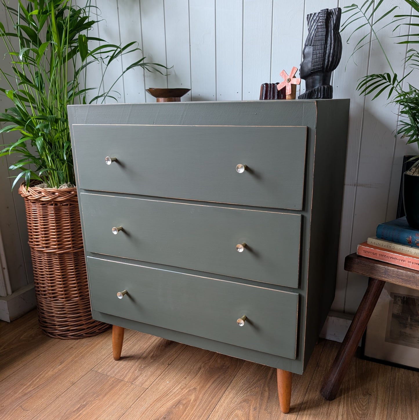 Small Painted Mid Century Chest of Drawers