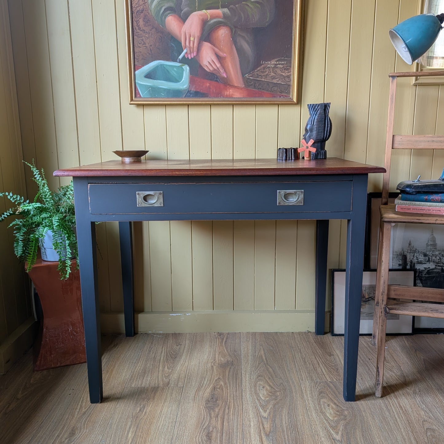 Antique Campaign Style Painted Desk