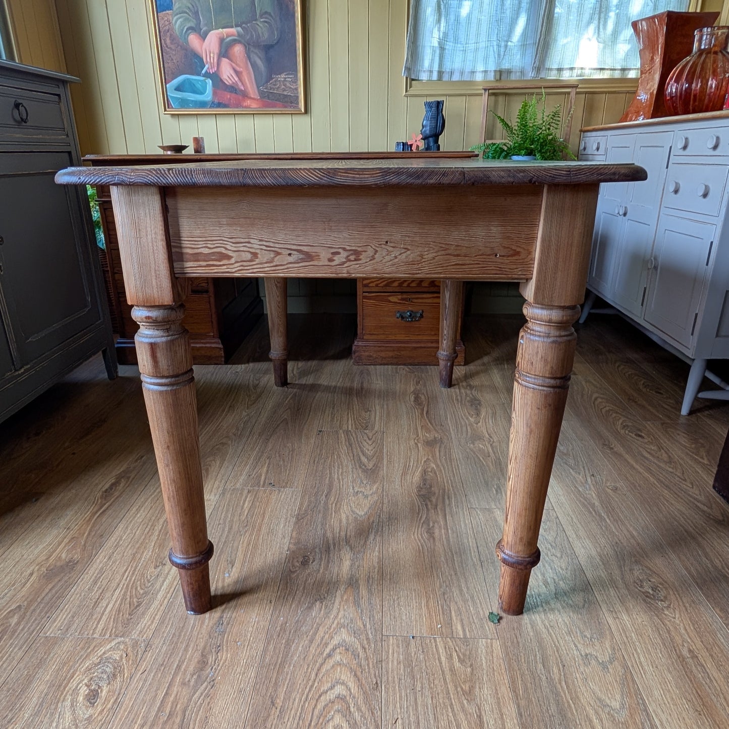 Victorian Pine Farmhouse Kitchen Table