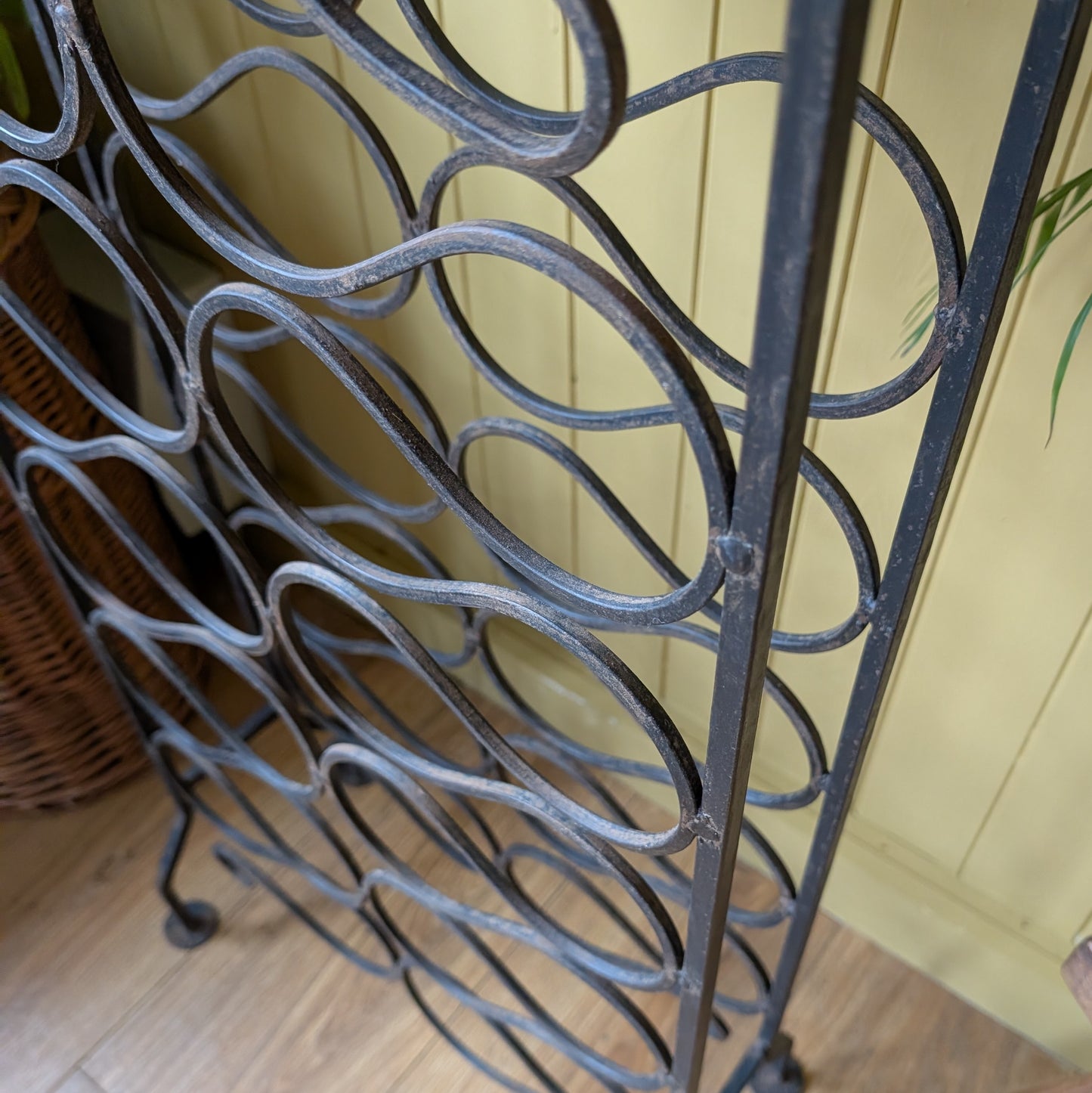 Vintage Wrought Iron Wine Rack