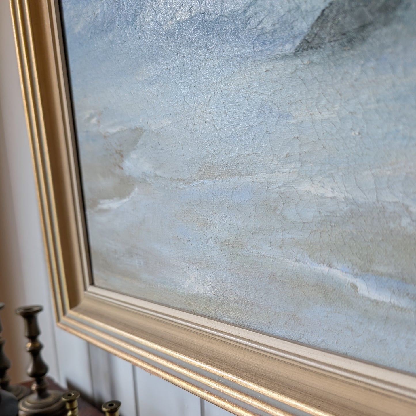 Vintage Oil Painting "Before The Sun Breaks"