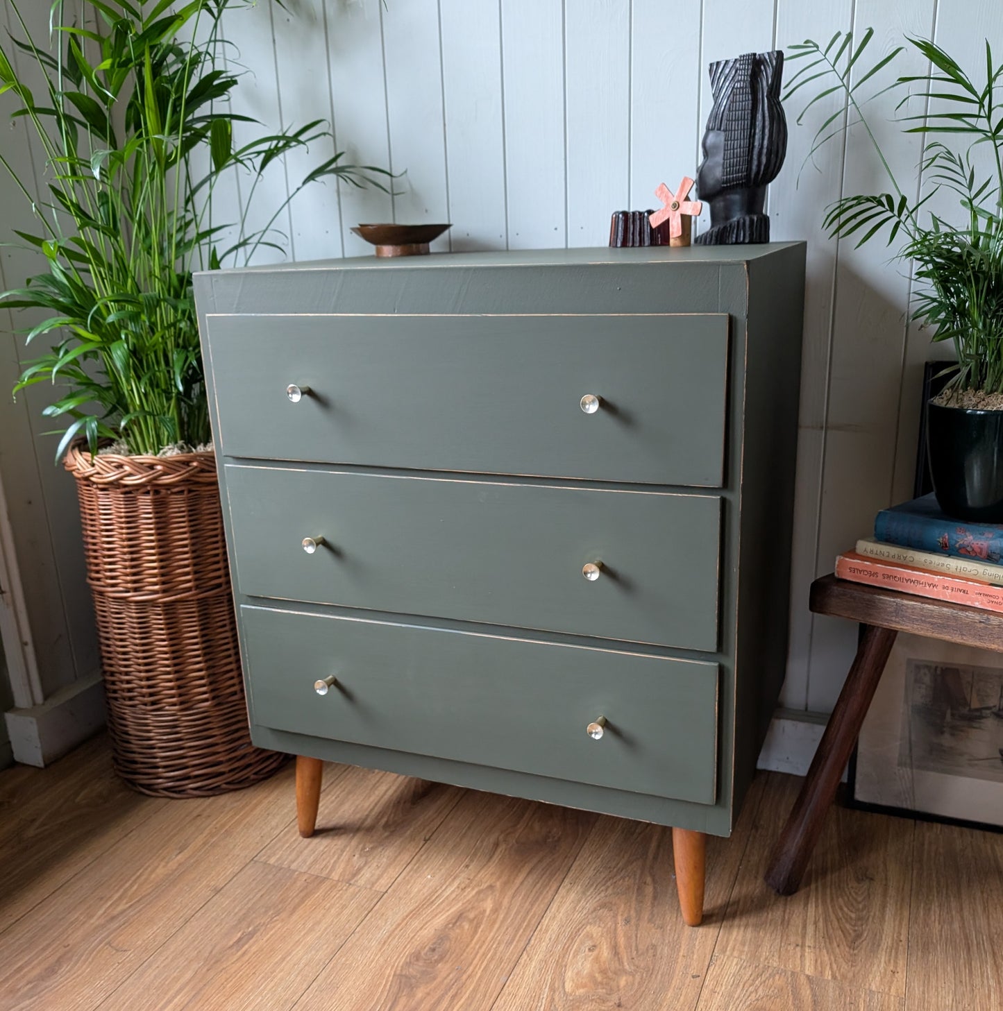 Small Painted Mid Century Chest of Drawers