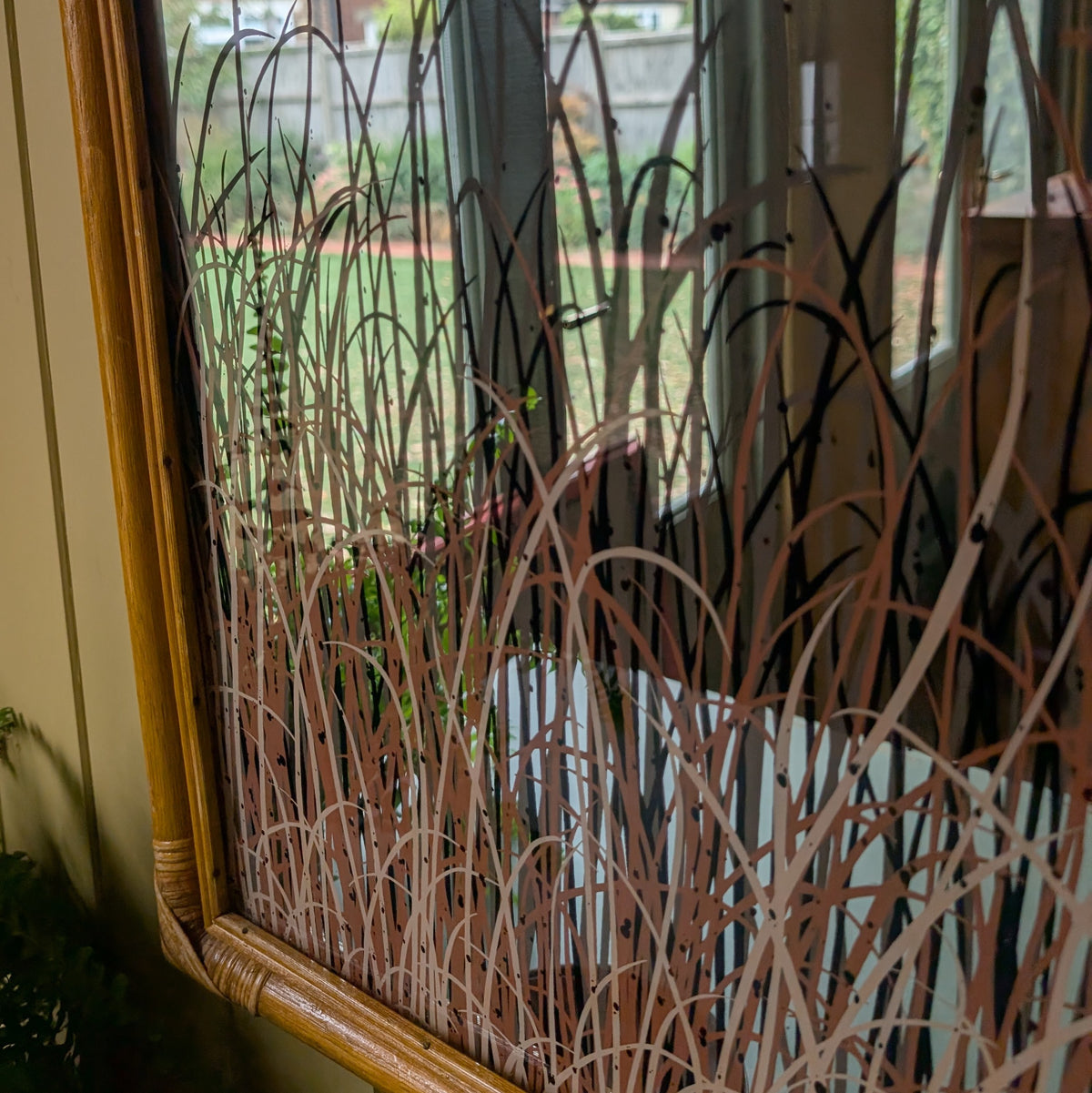 Mid Century Bamboo Mirror