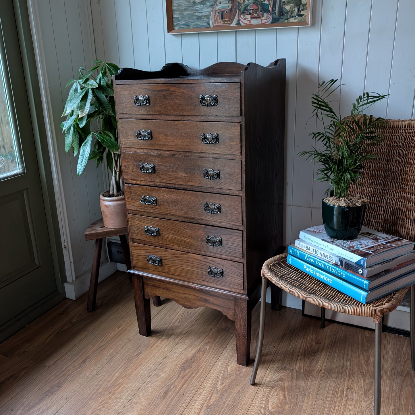 Small Antique Oak Chest of Drawers
