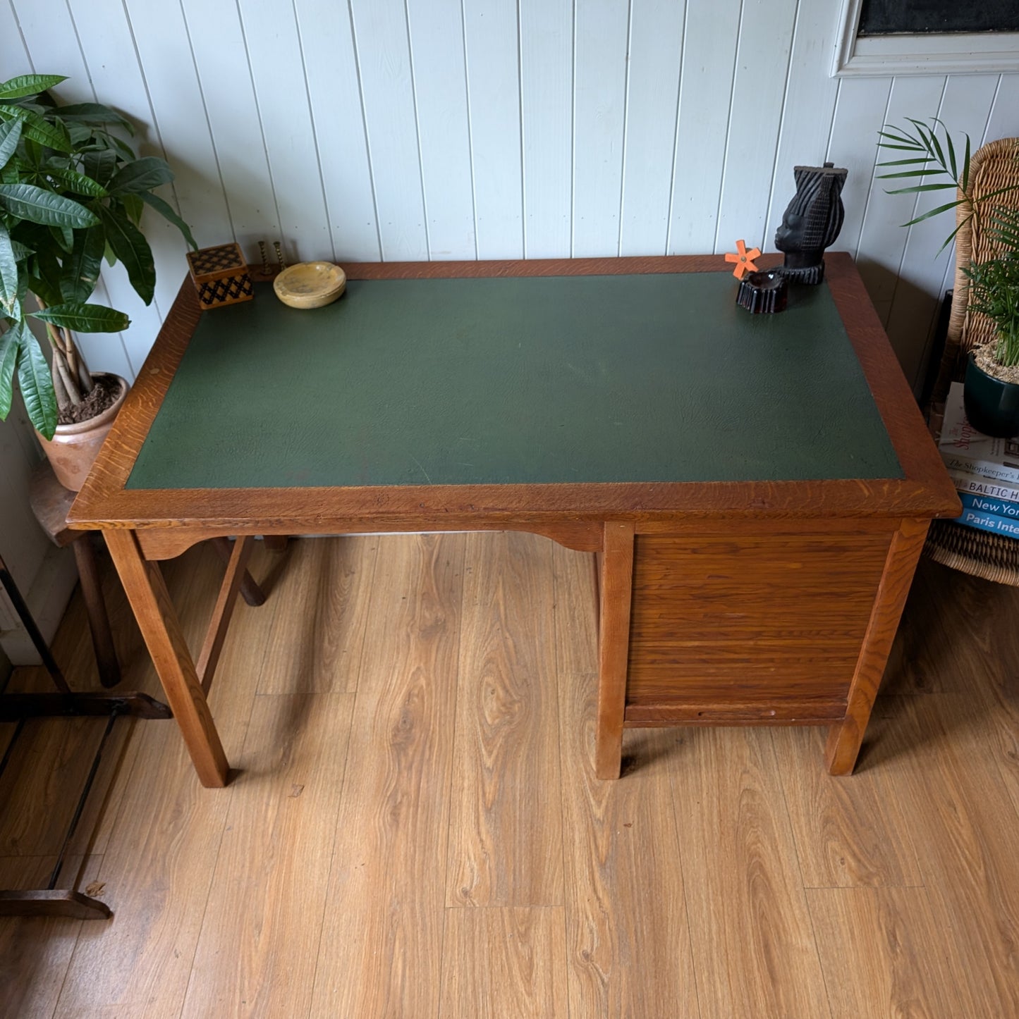 Vintage French Tambour Front Desk