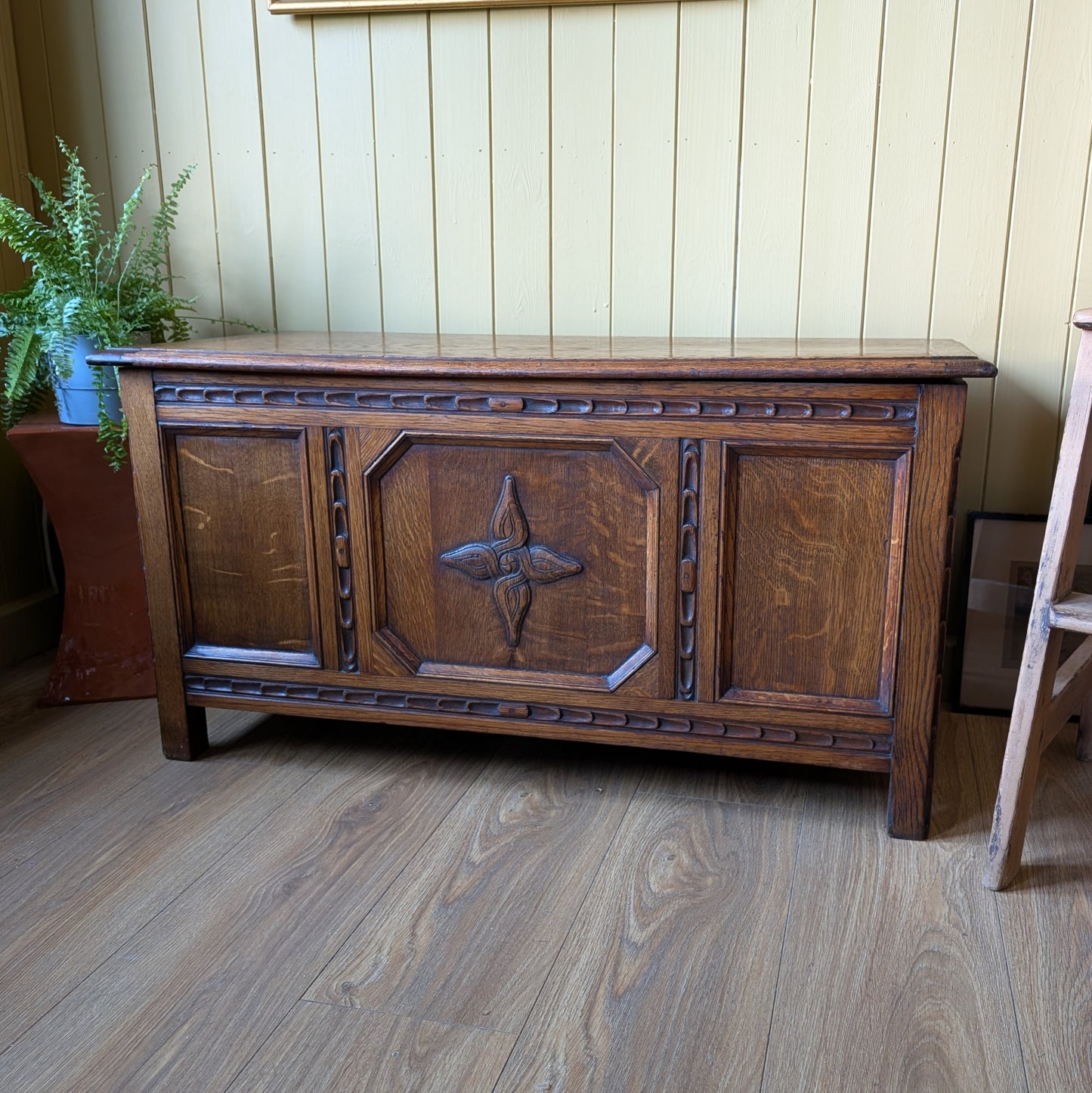 Antique Oak Blanket Box