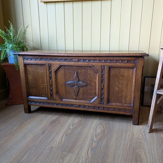 Antique Oak Blanket Box
