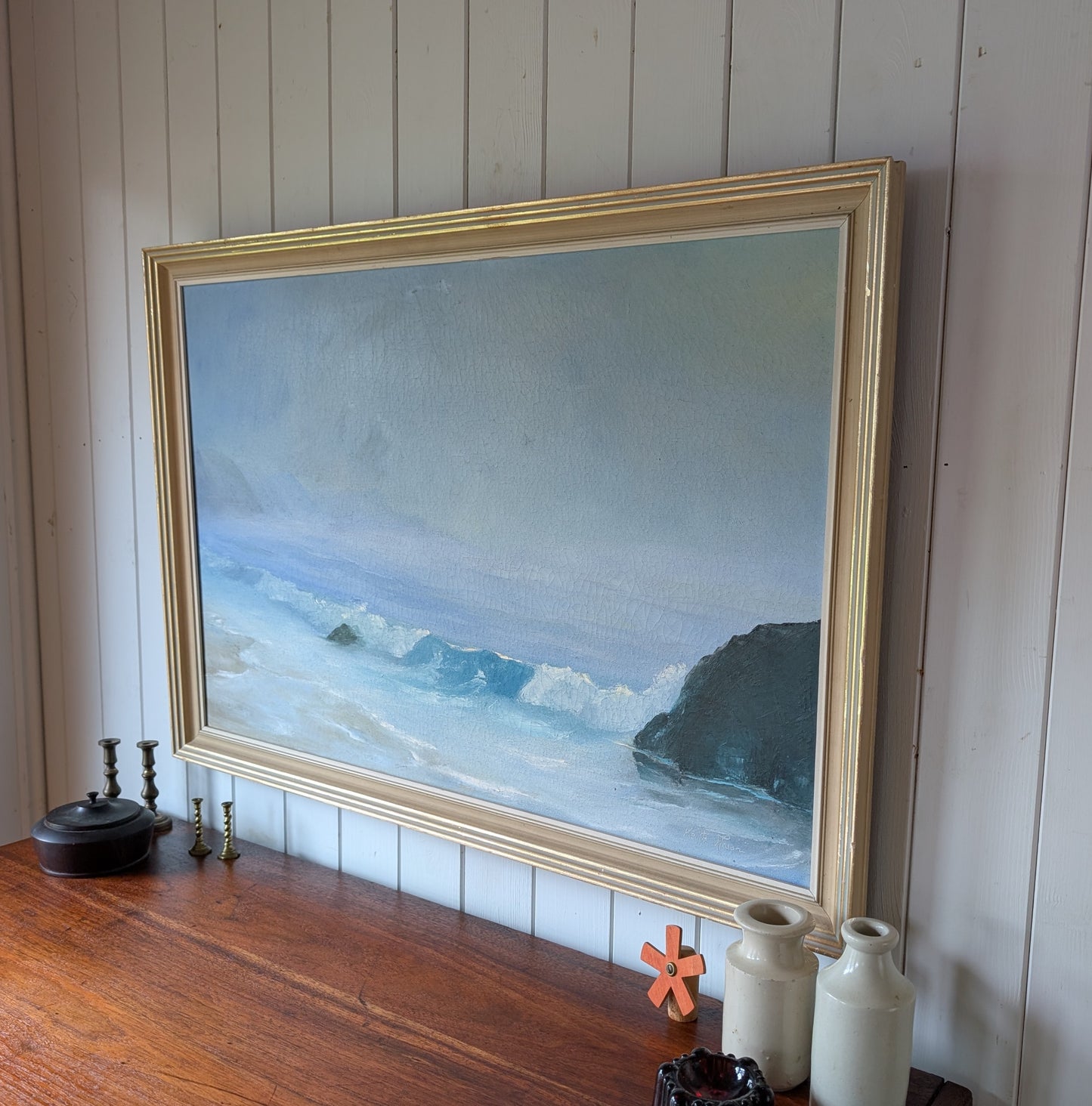 Vintage Oil Painting "Before The Sun Breaks"