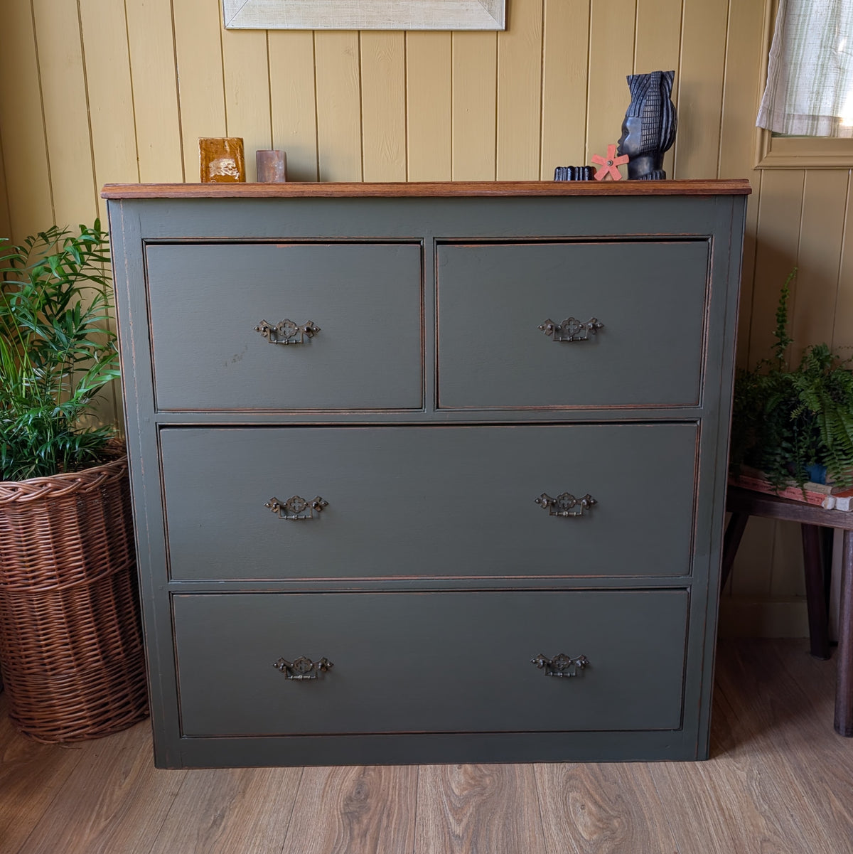 Painted Antique Chest of Drawers