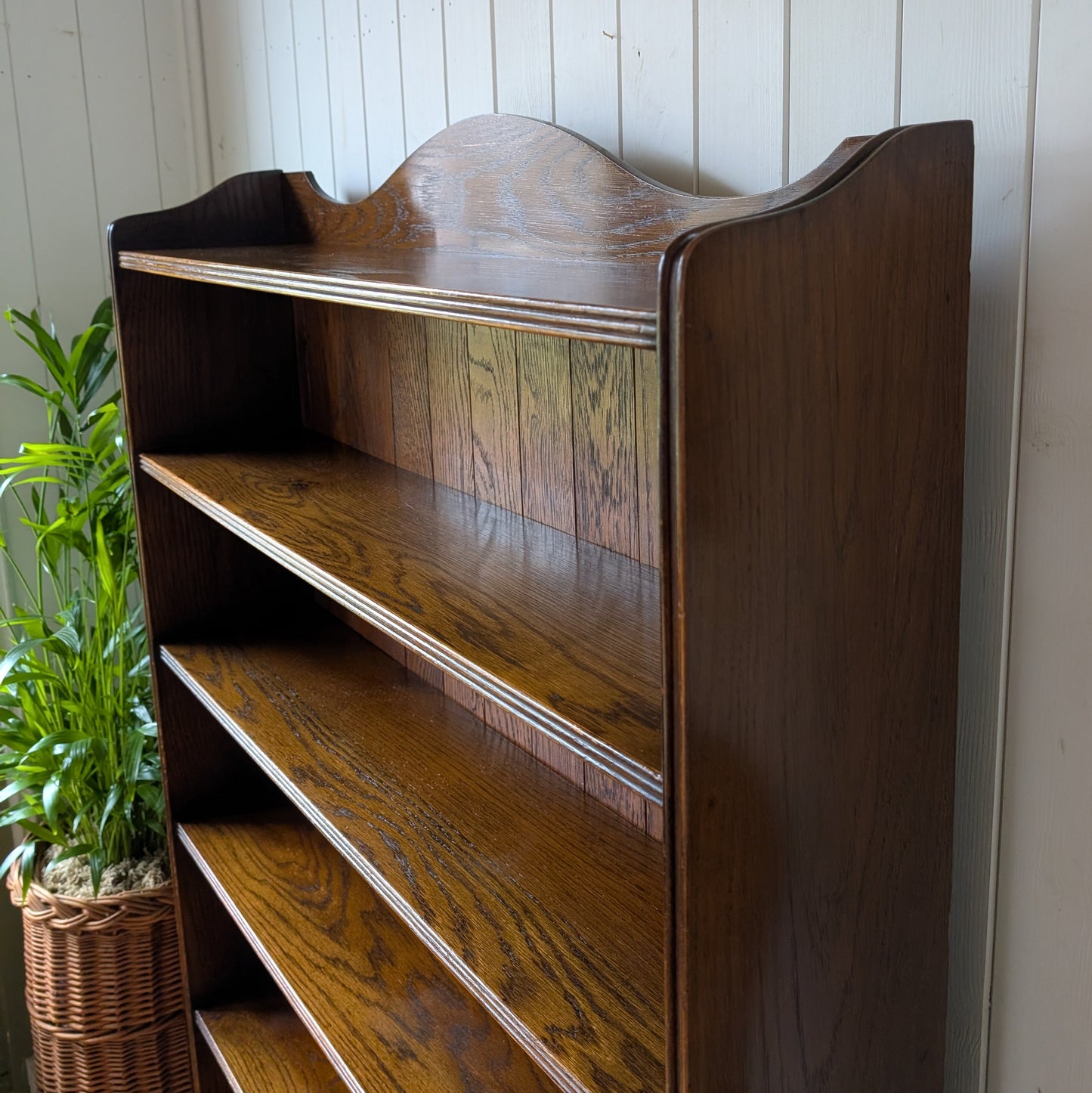 Tall Antique Oak Bookcase