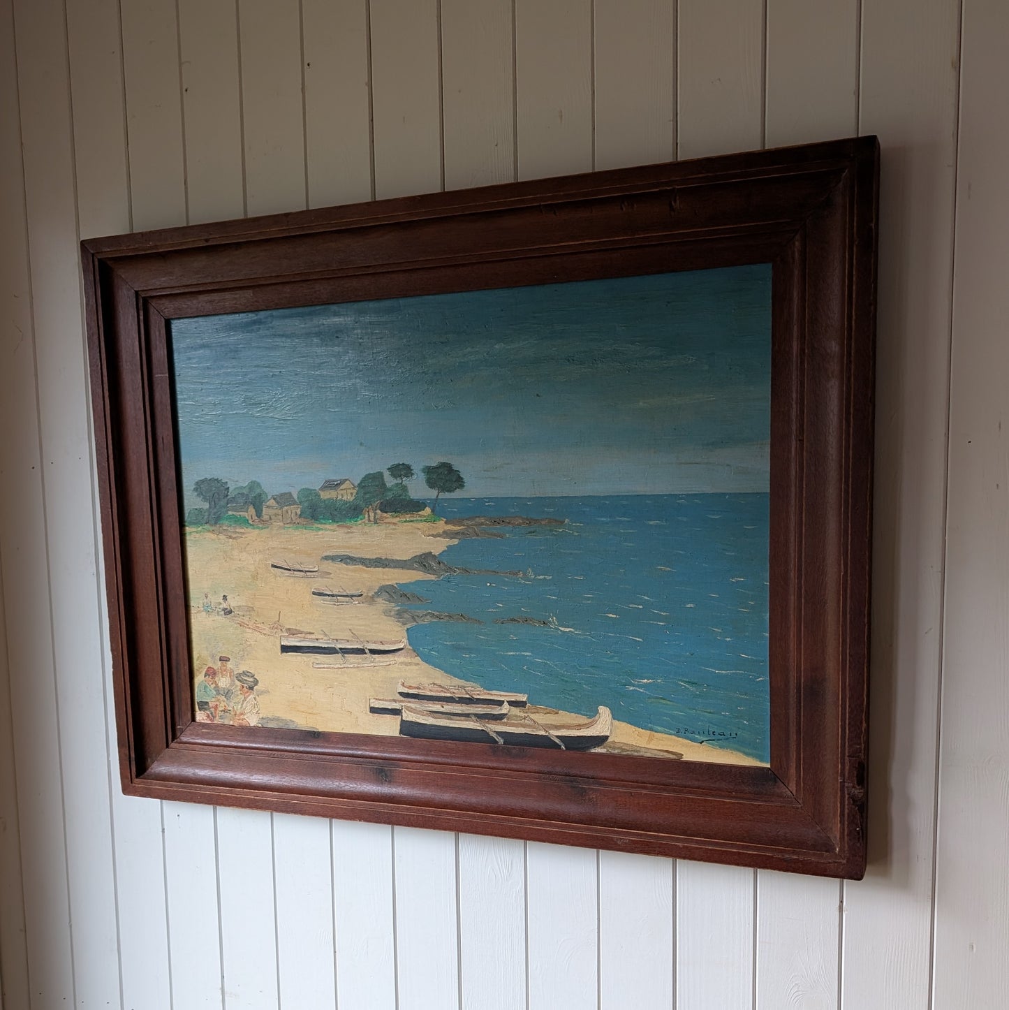 Vintage French Oil Painting "Quiet Waters"