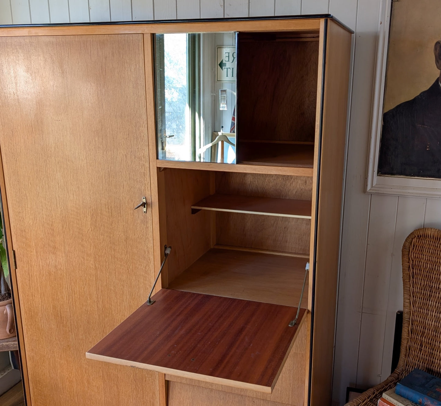 Small Vintage Mid Century Wardrobe