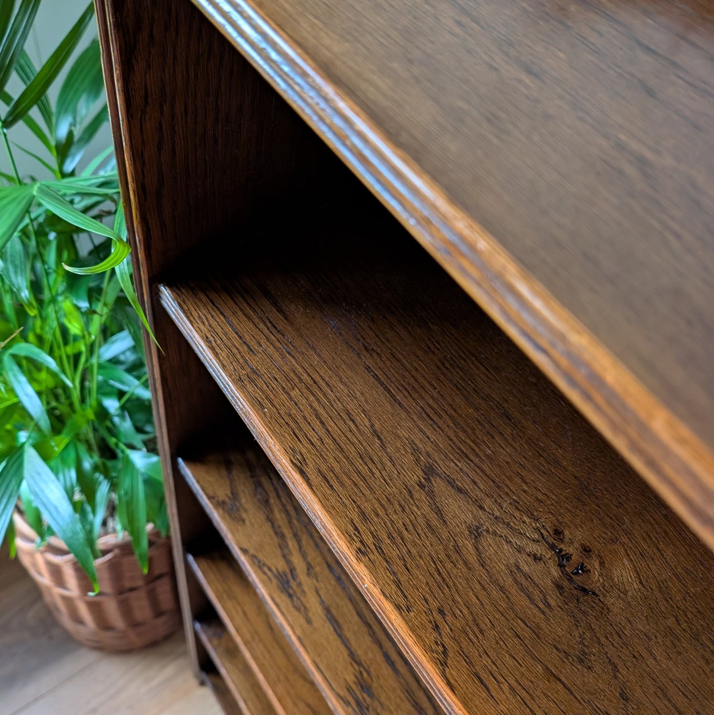 Tall Antique Oak Bookcase