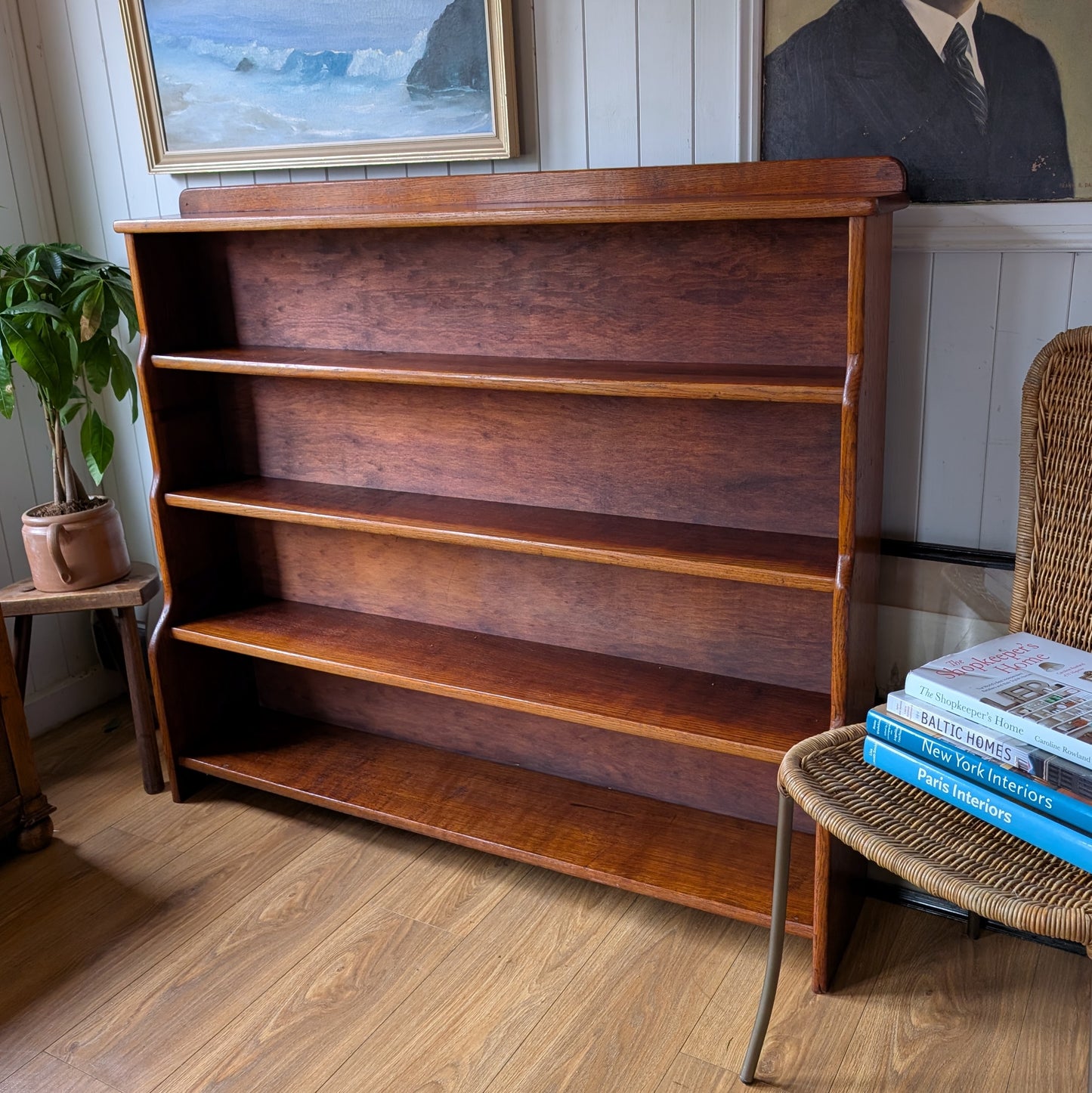 Large Antique Oak Bookcase
